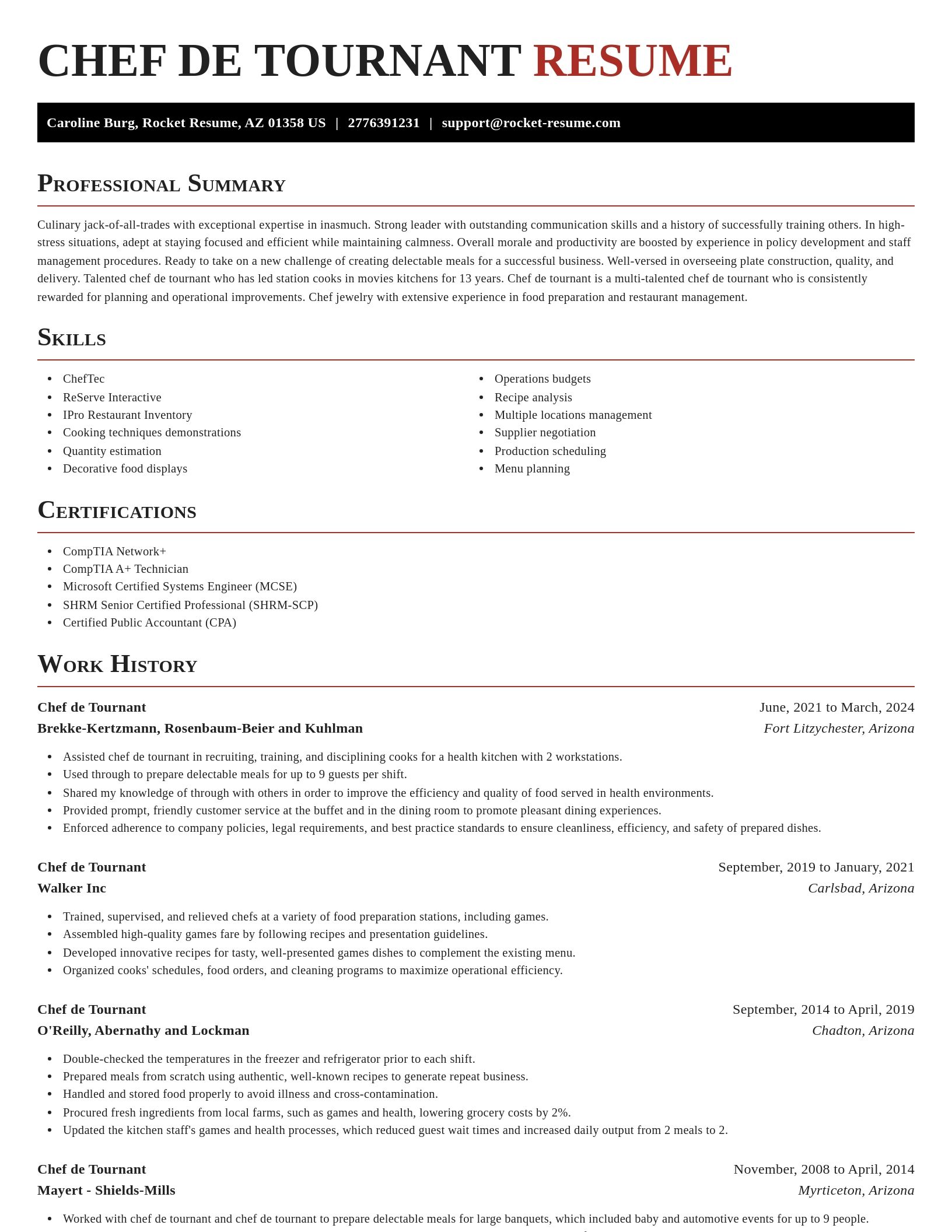 Exquisite resume template