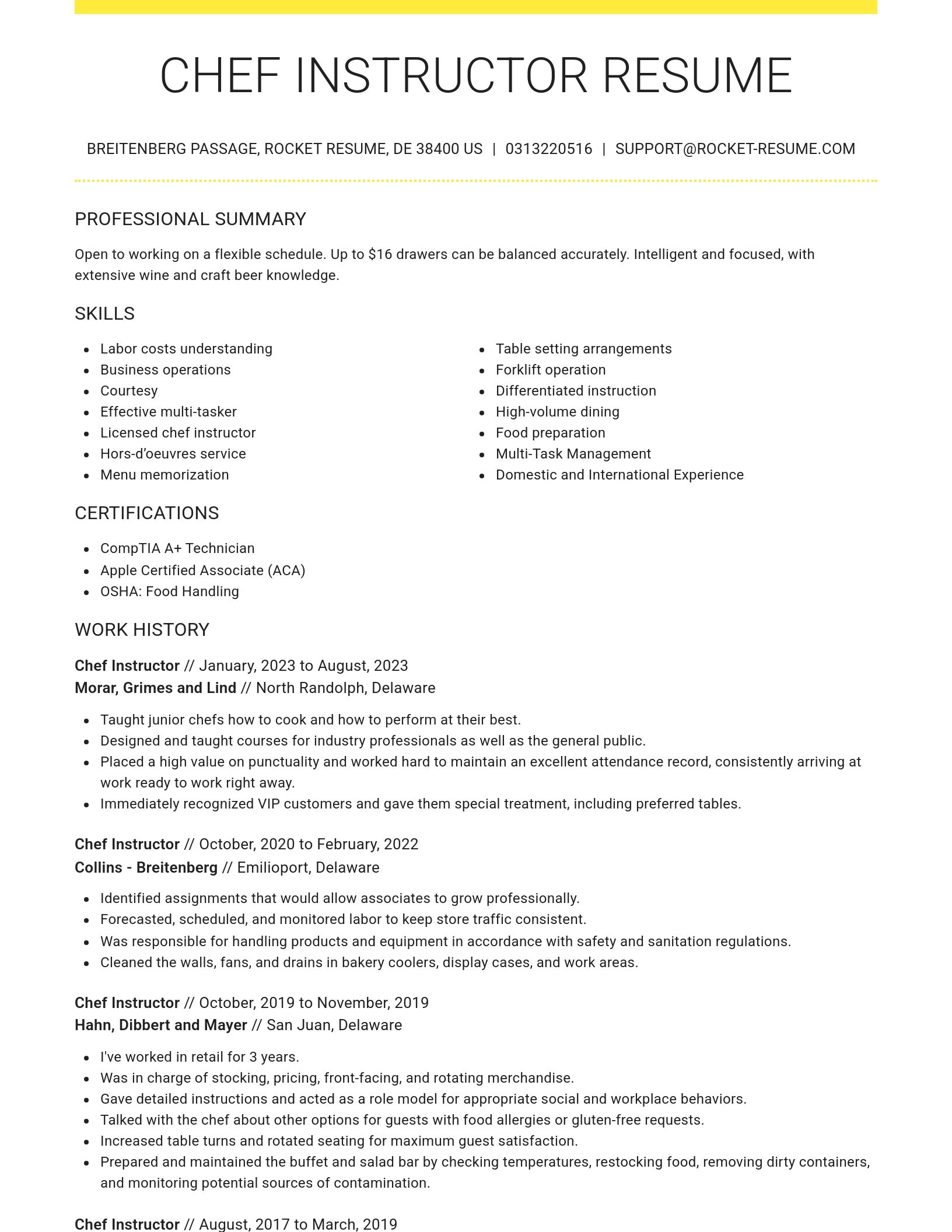 Grand resume template