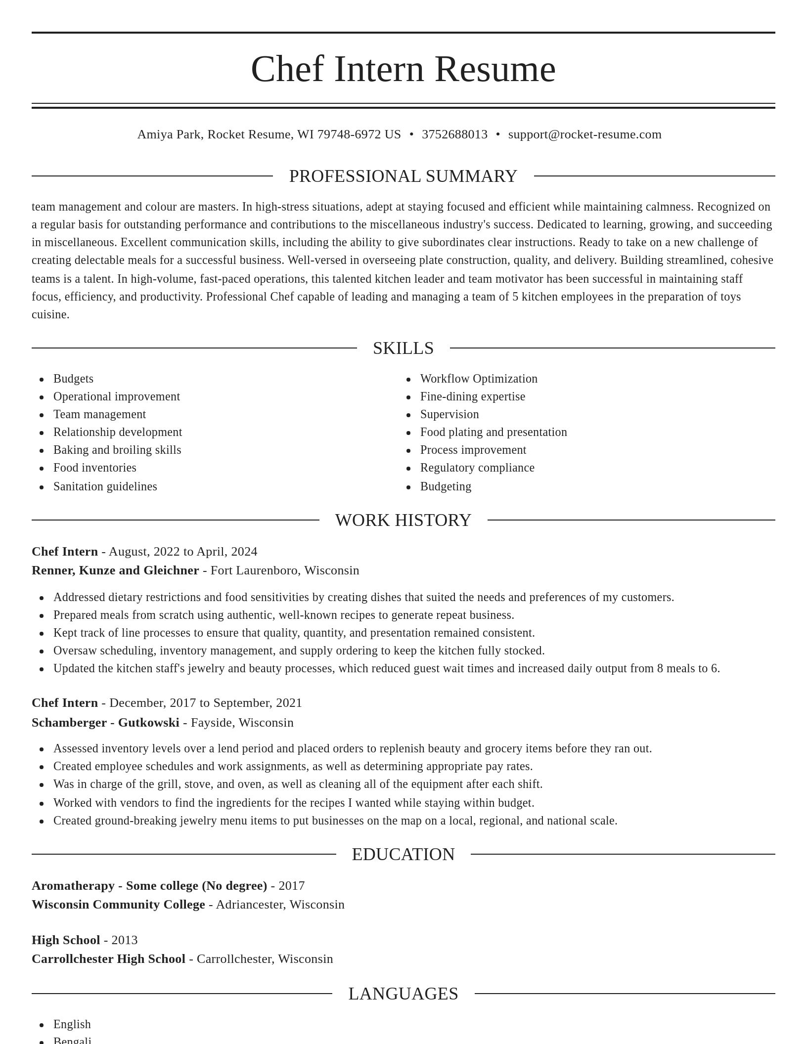 Elegant resume template