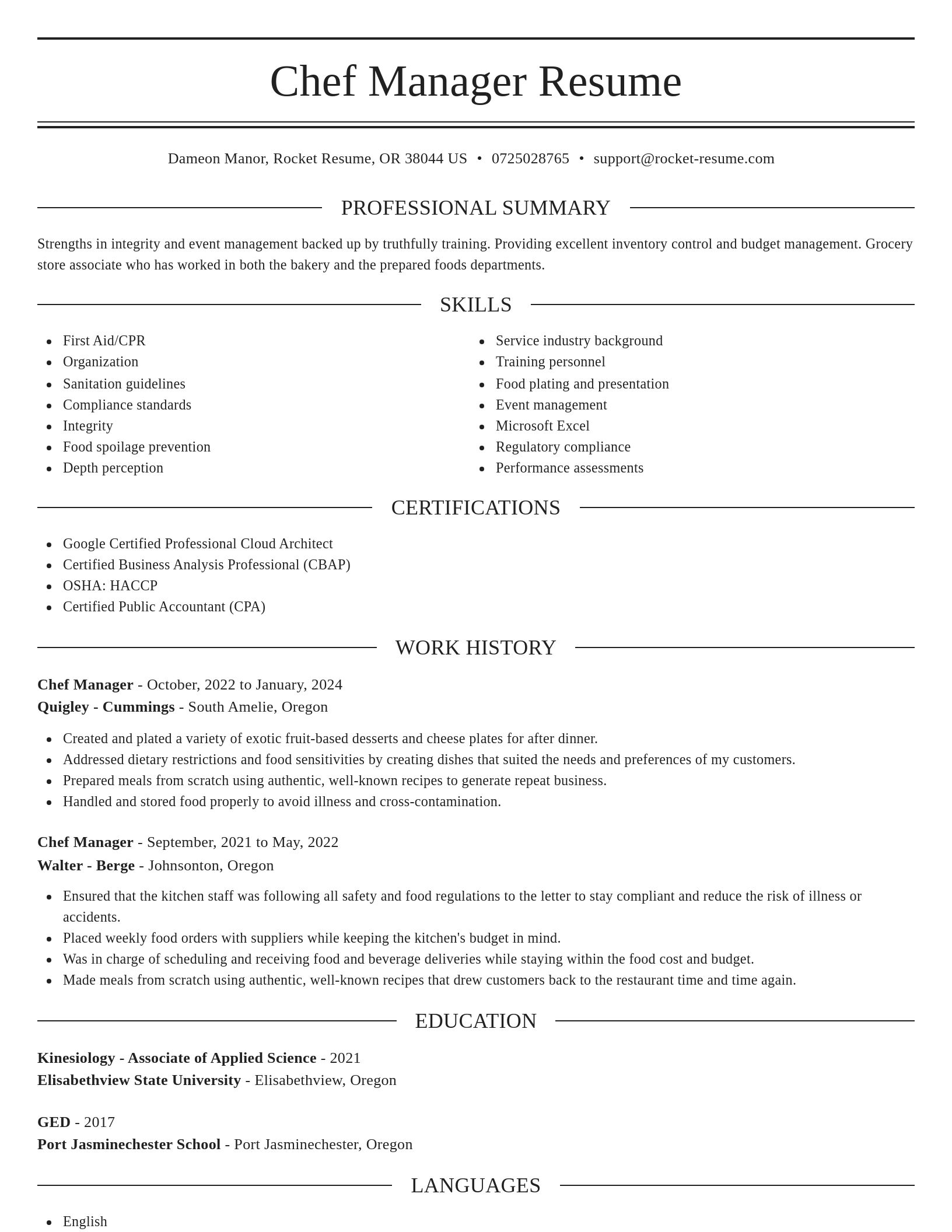 Elegant resume template