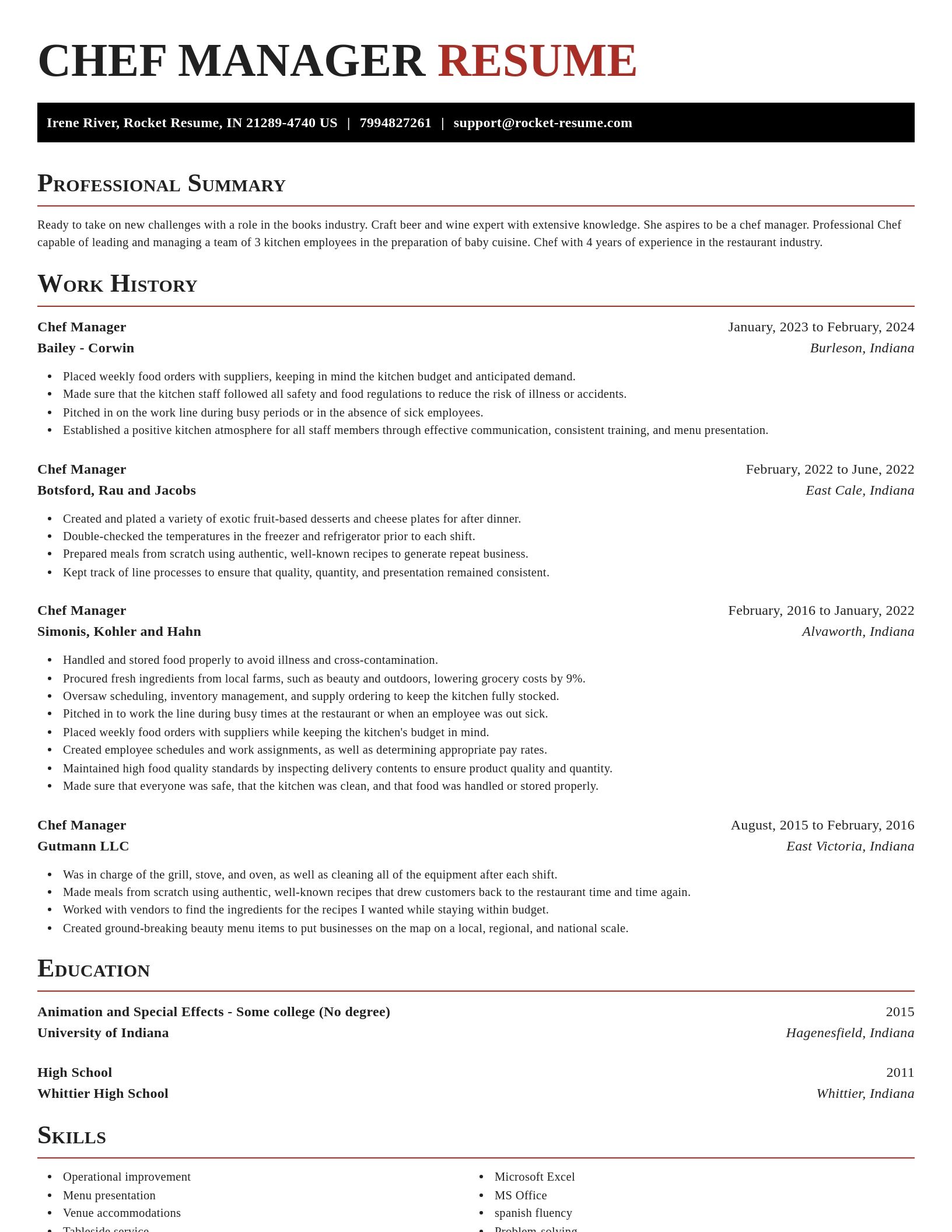 Exquisite resume template