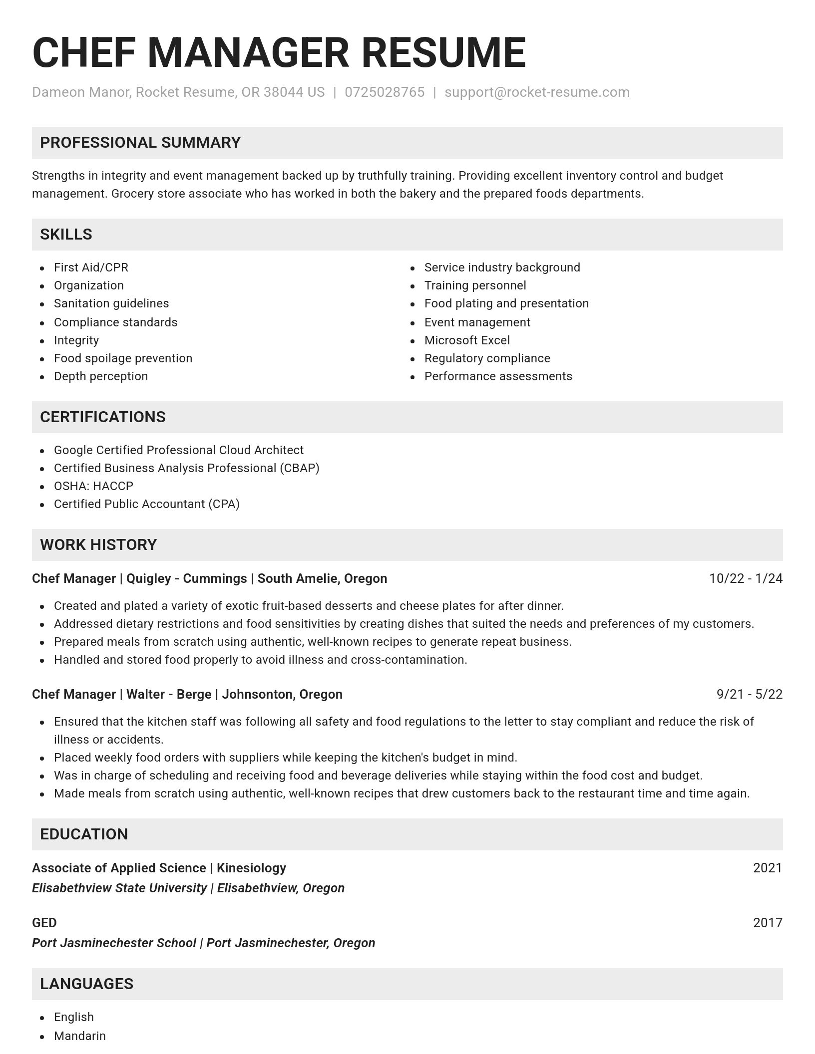 Genius resume template