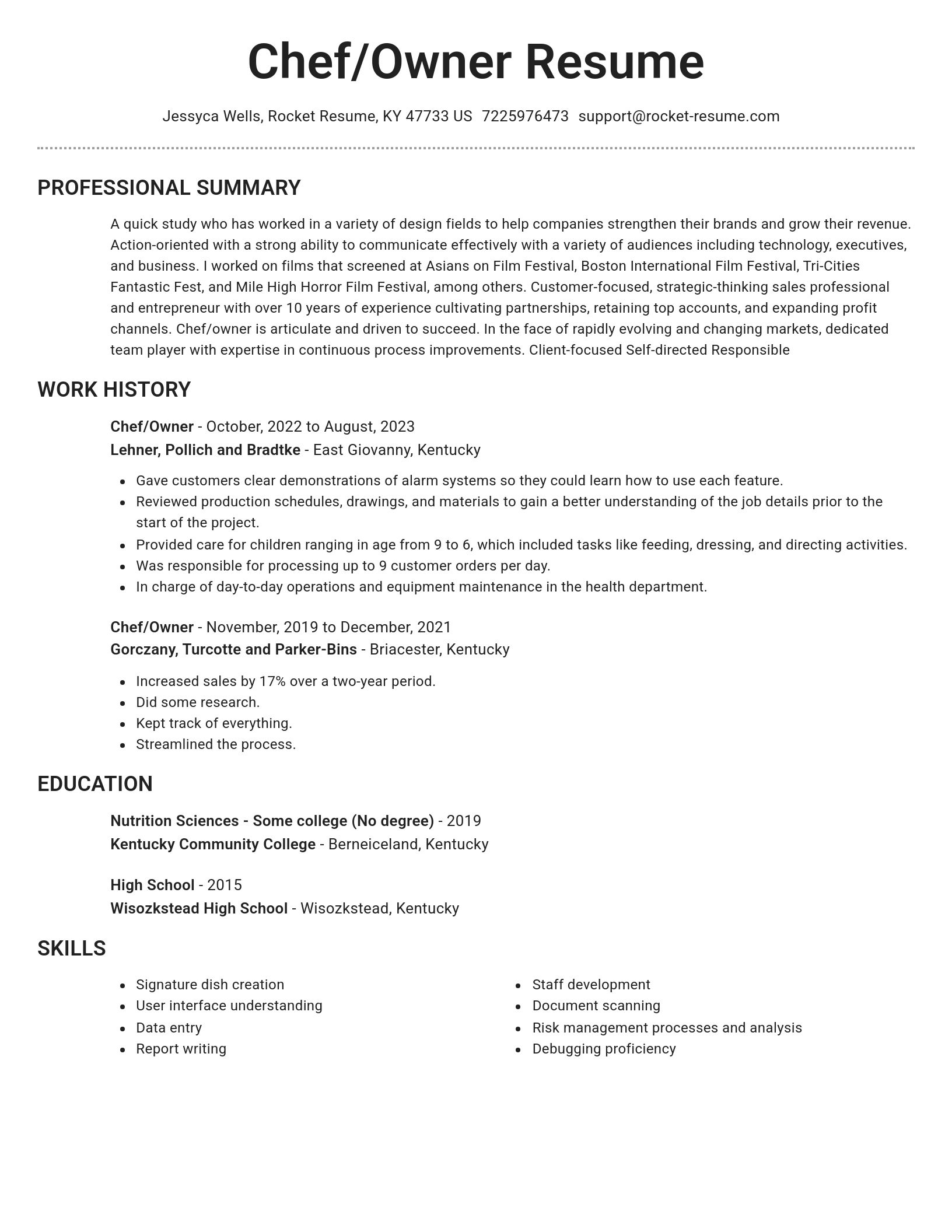 Brilliant resume template