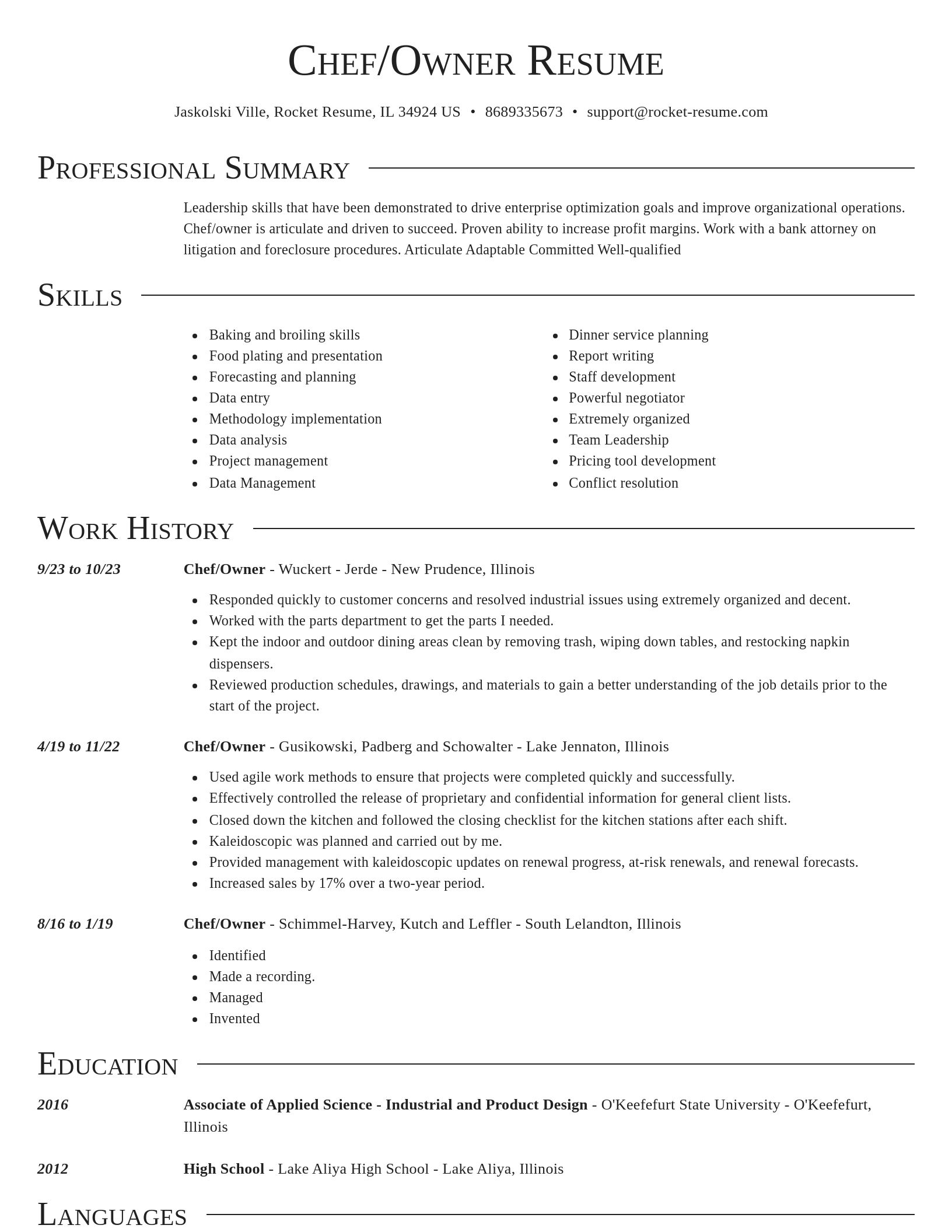 Director resume template