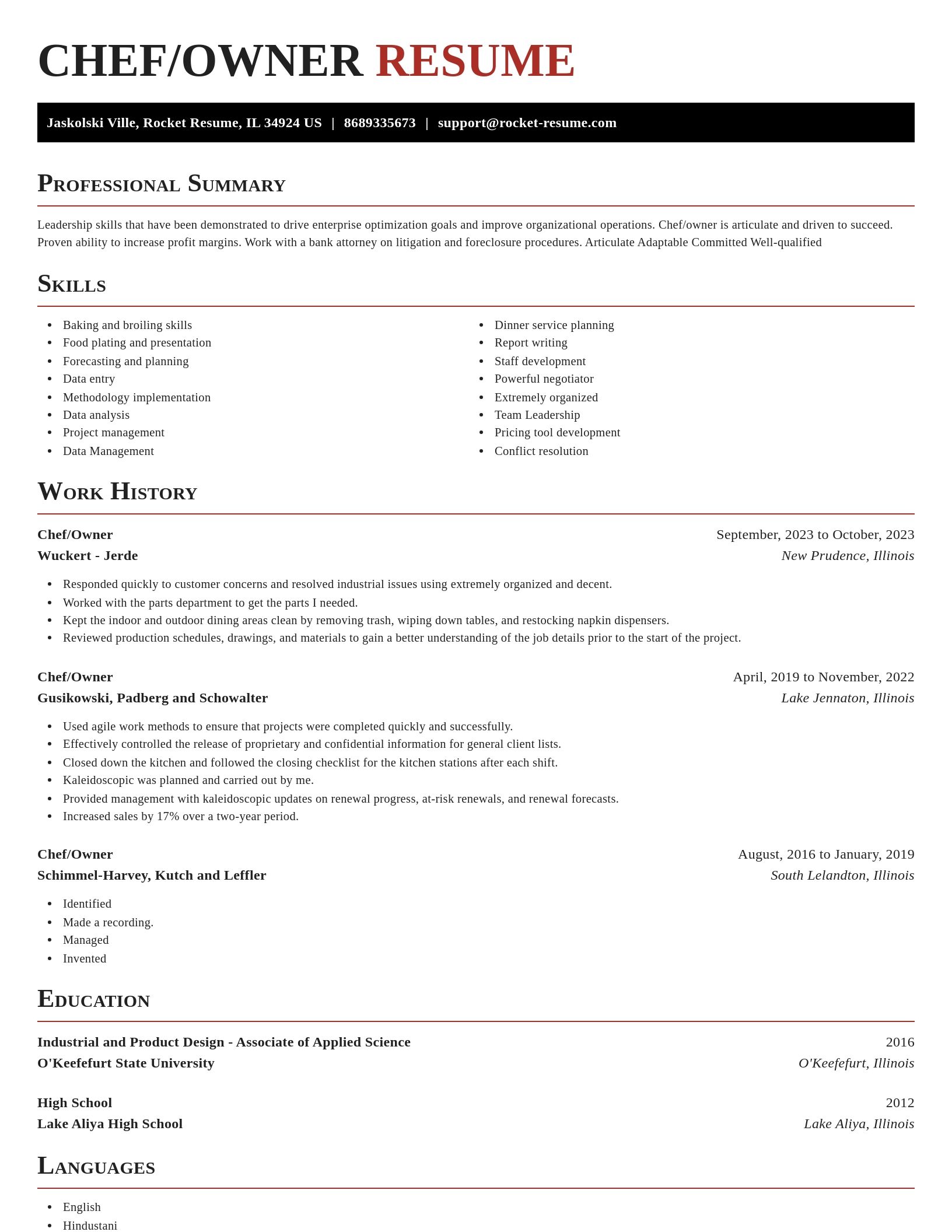 Exquisite resume template