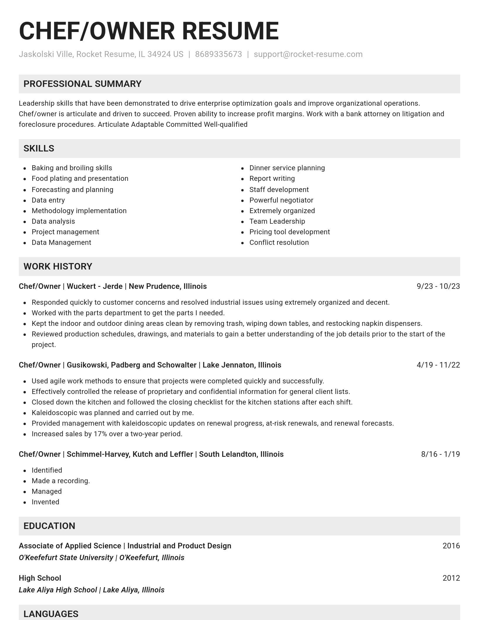 Genius resume template
