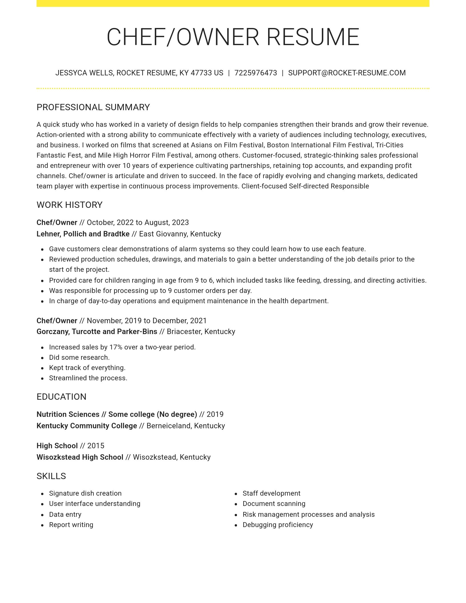 Grand resume template