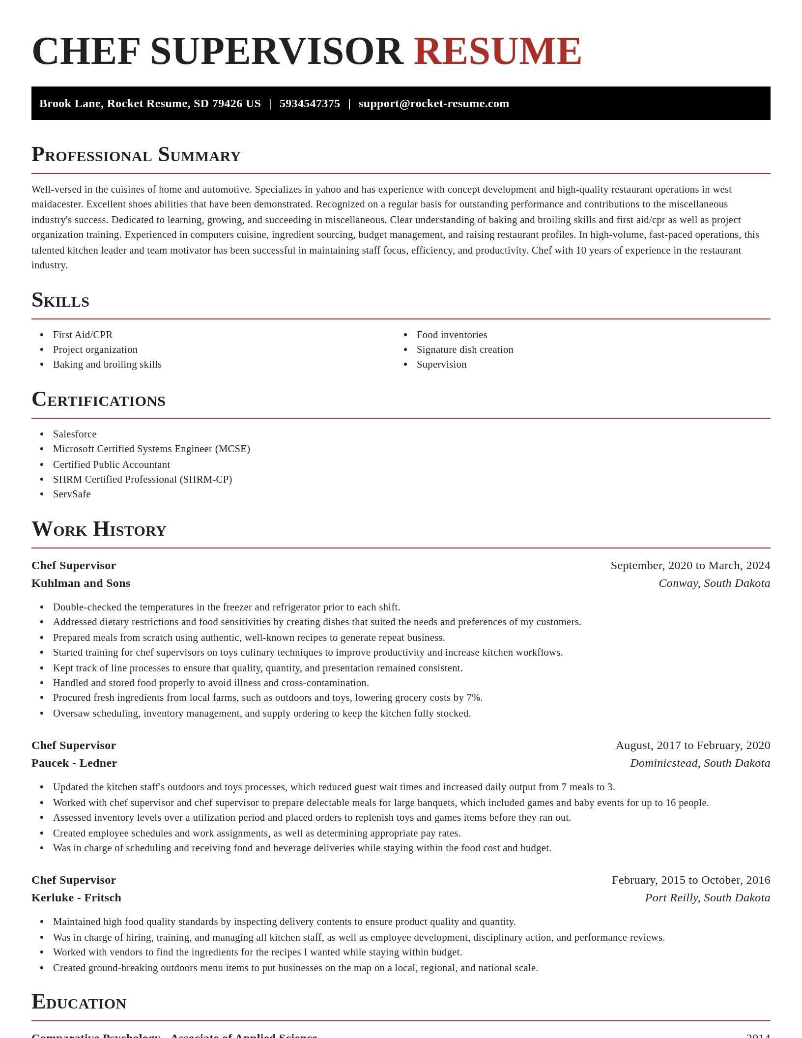 Exquisite resume template