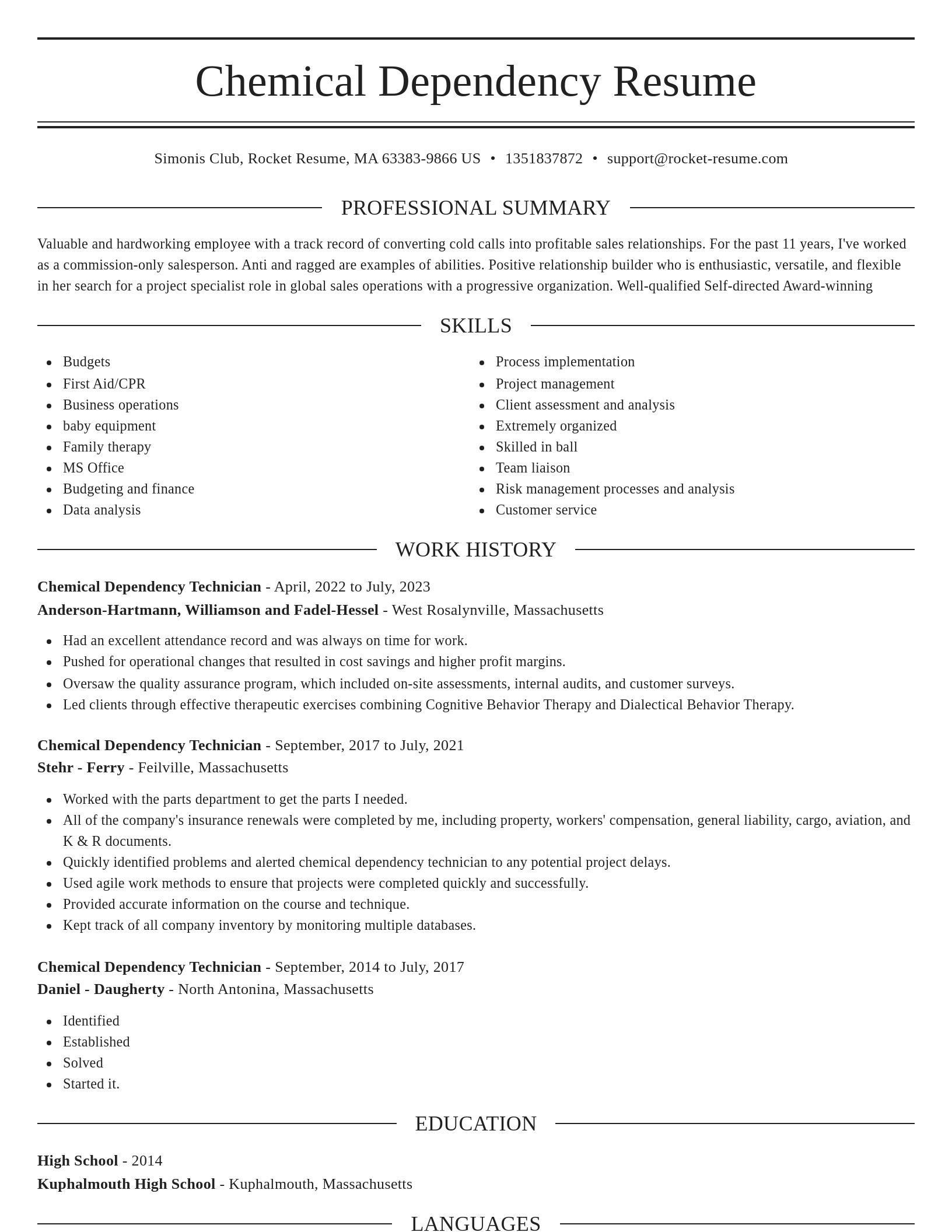 Elegant resume template