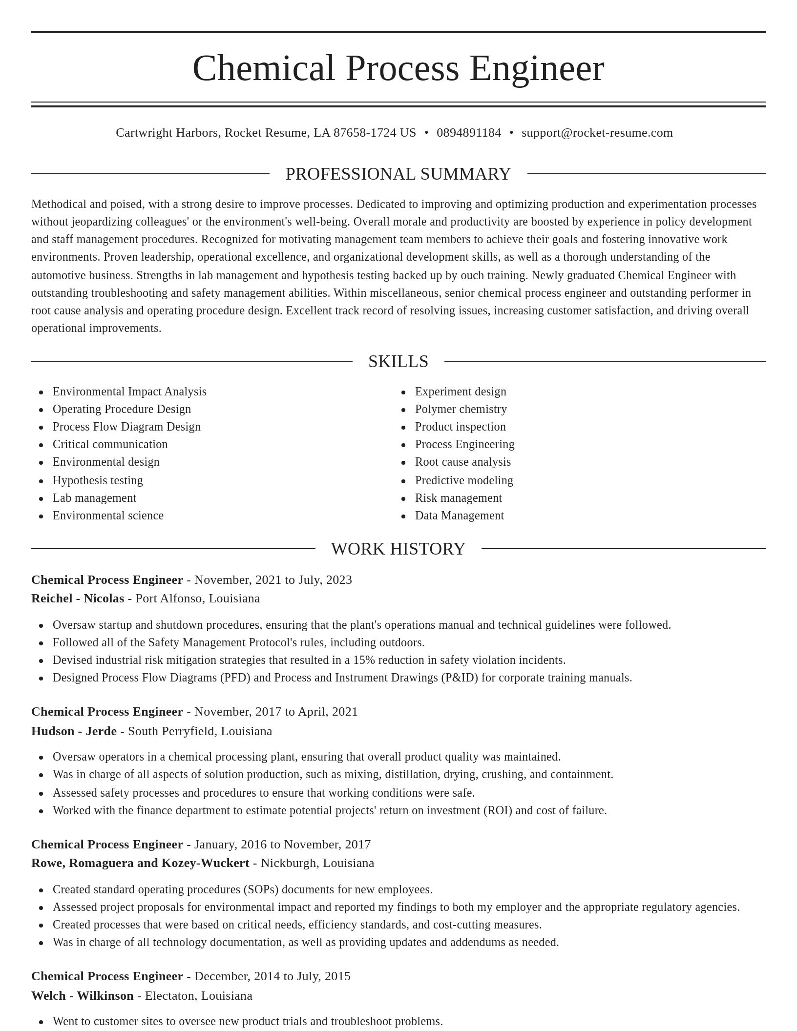 Elegant resume template