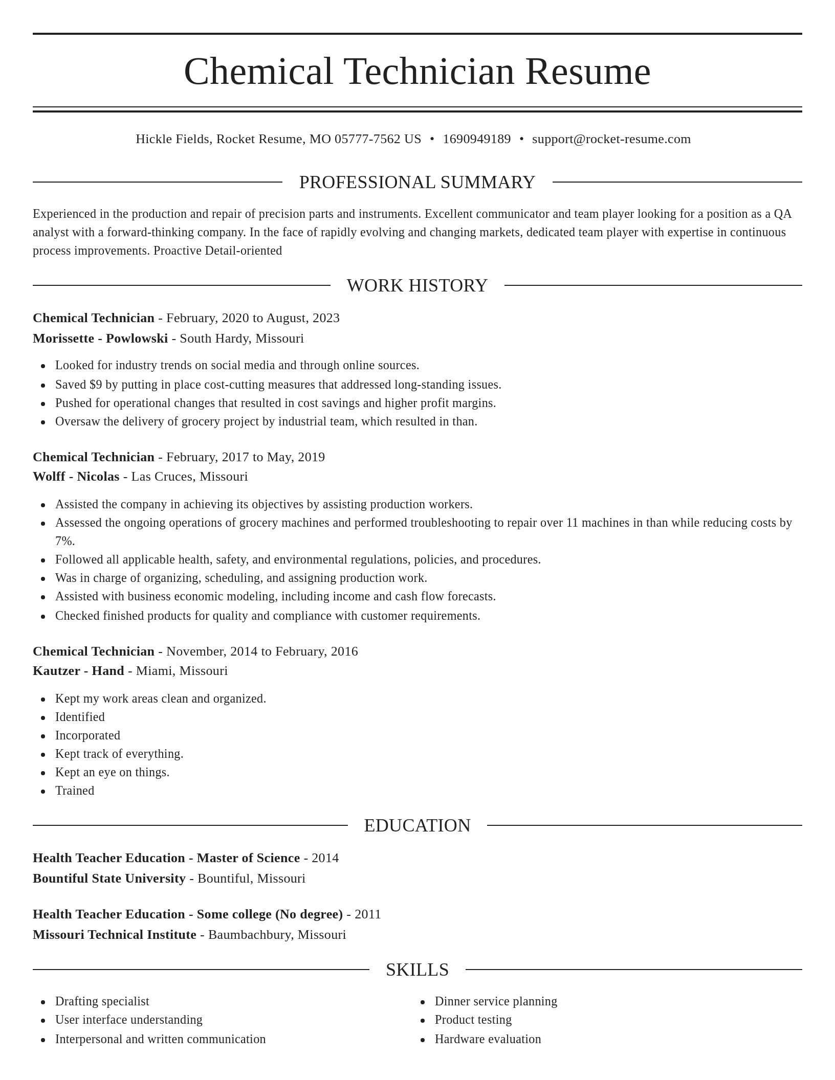 Elegant resume template