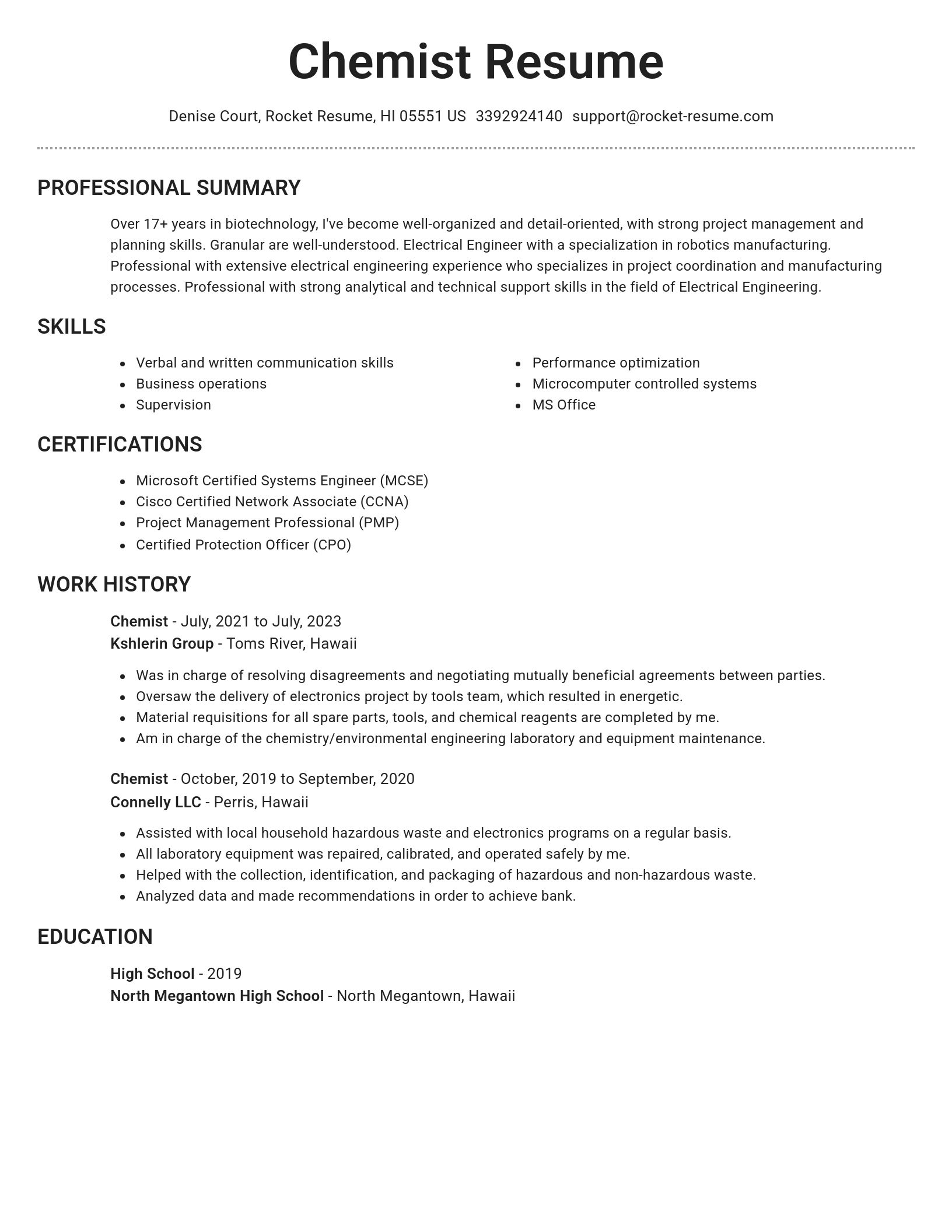 Brilliant resume template