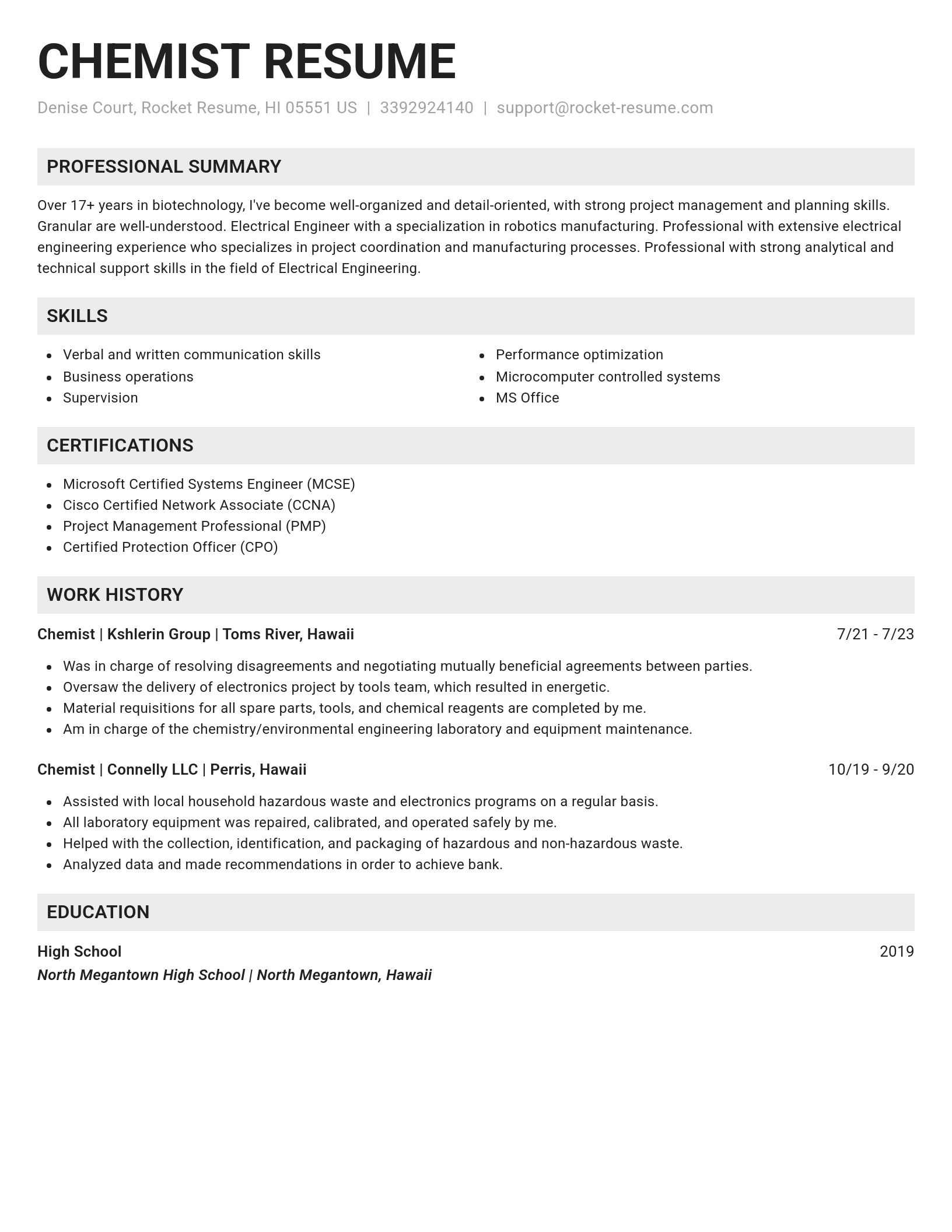 Genius resume template
