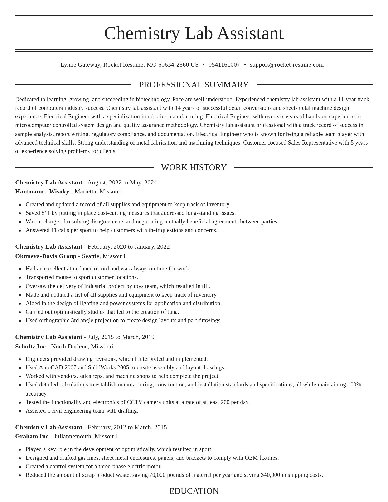 Elegant resume template