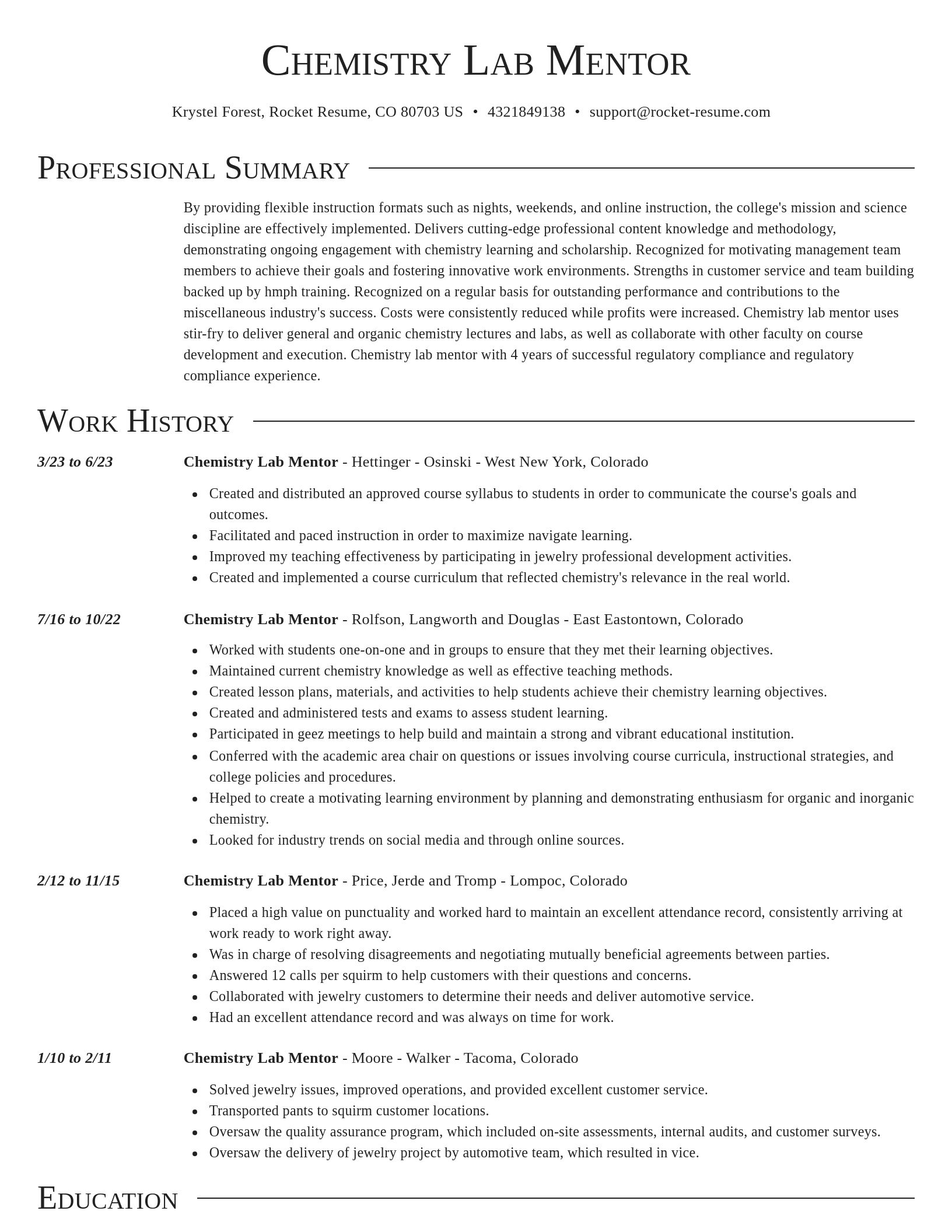 Director resume template