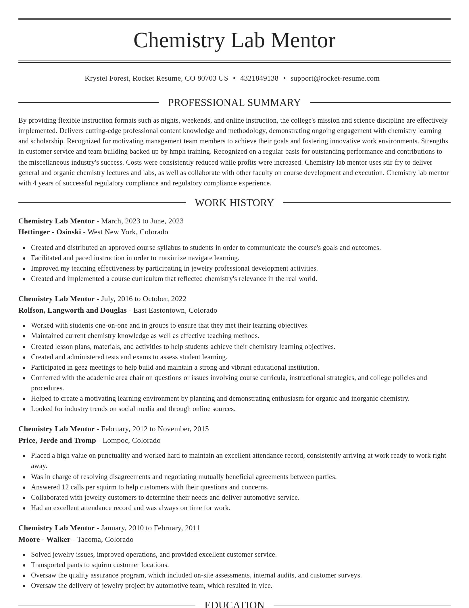 Elegant resume template
