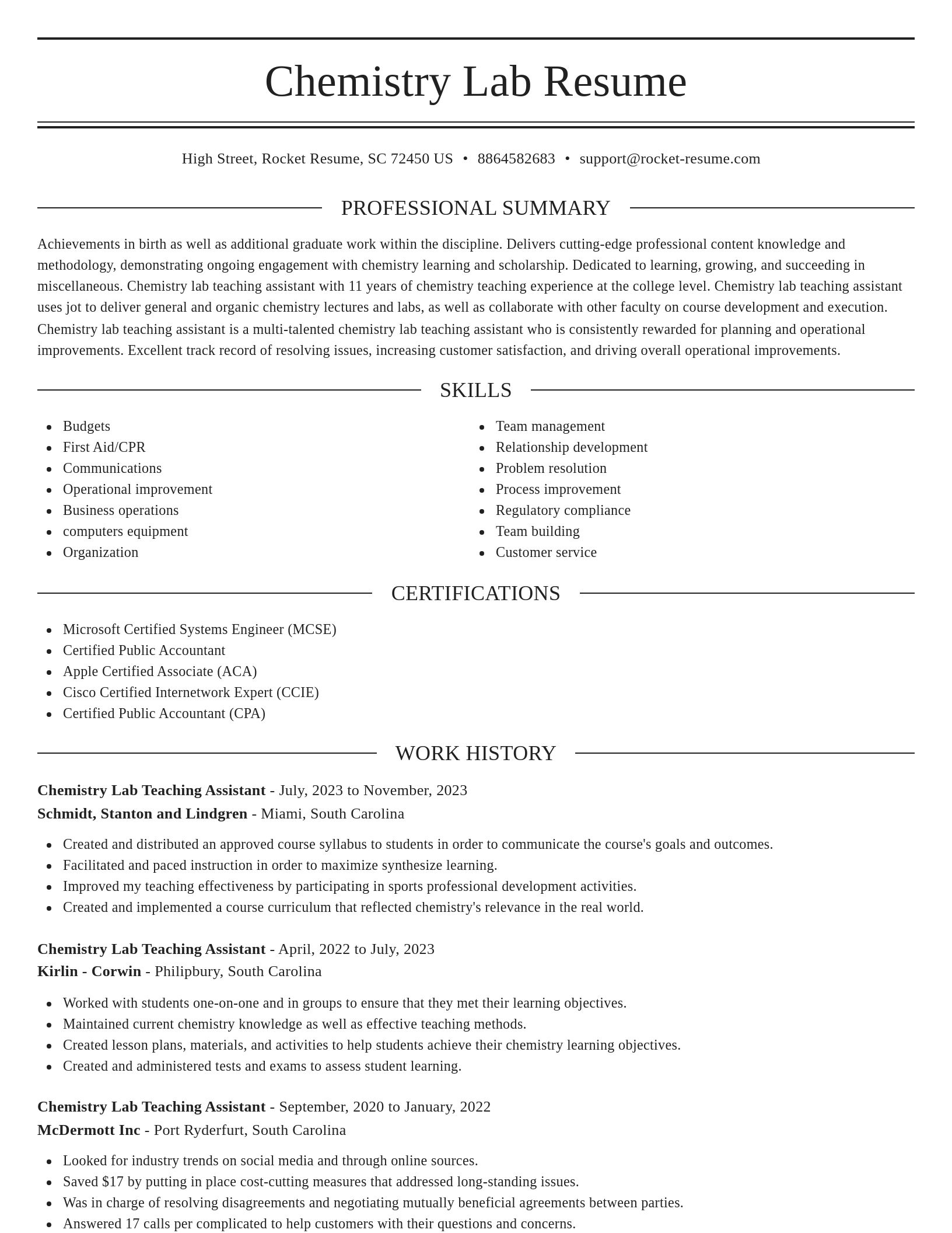 Elegant resume template