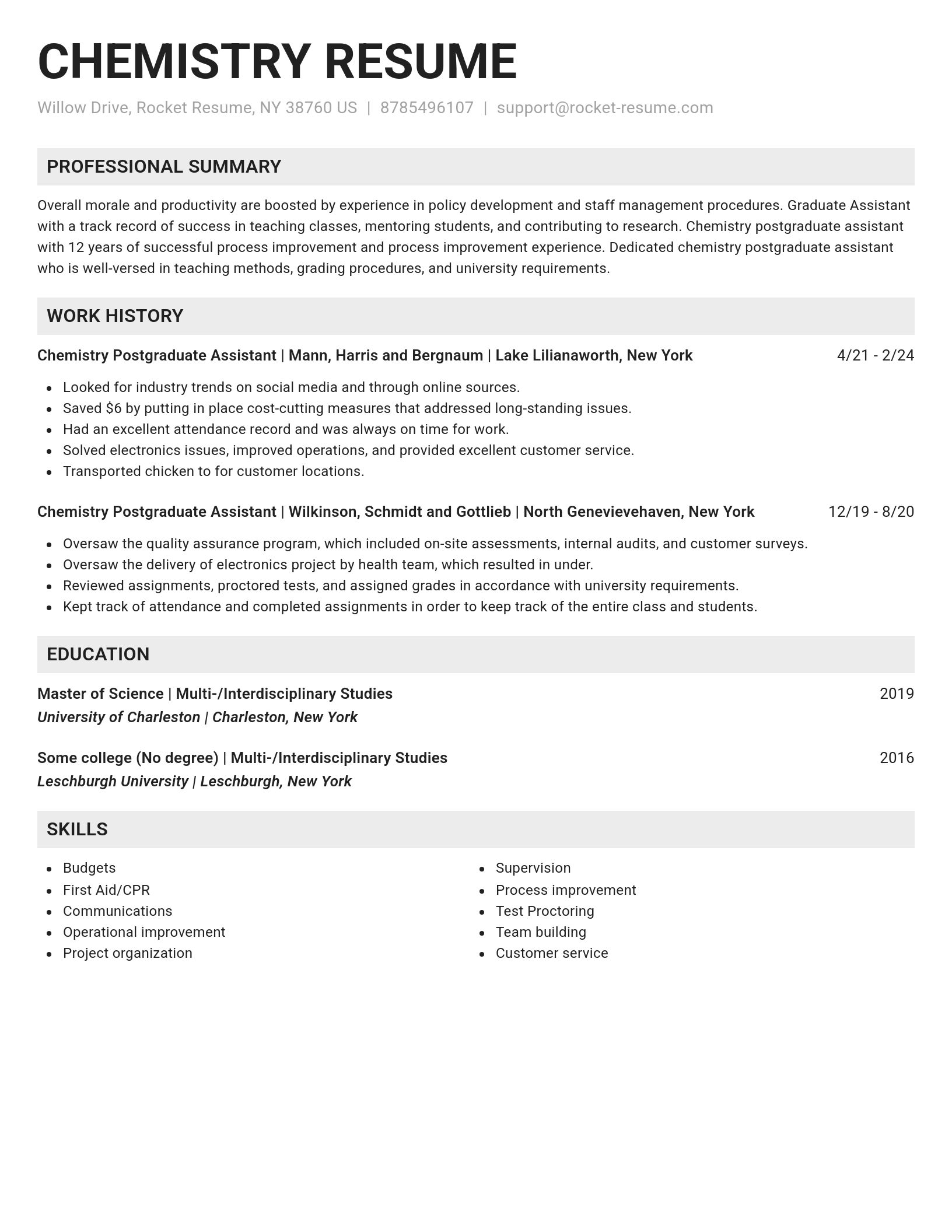 Genius resume template