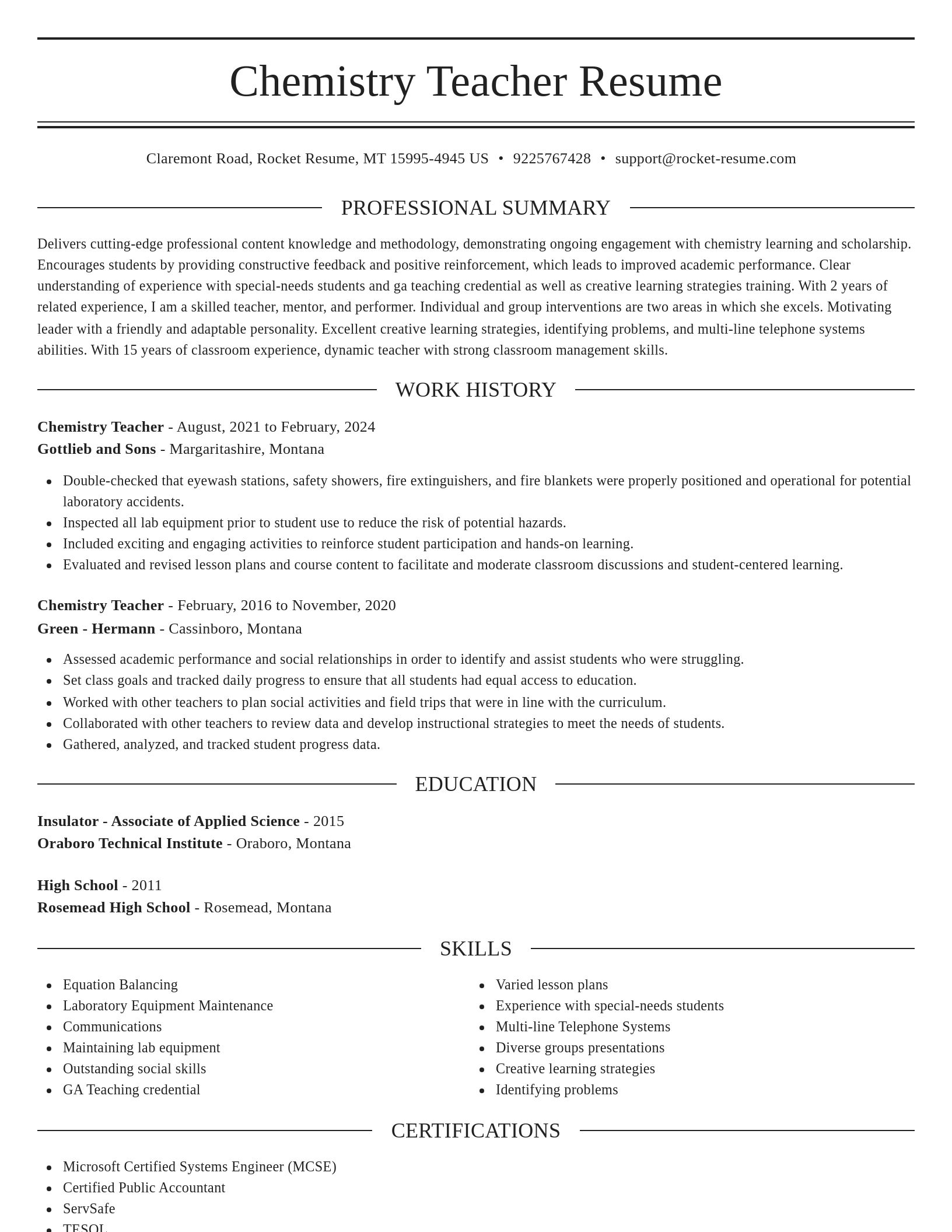 Elegant resume template