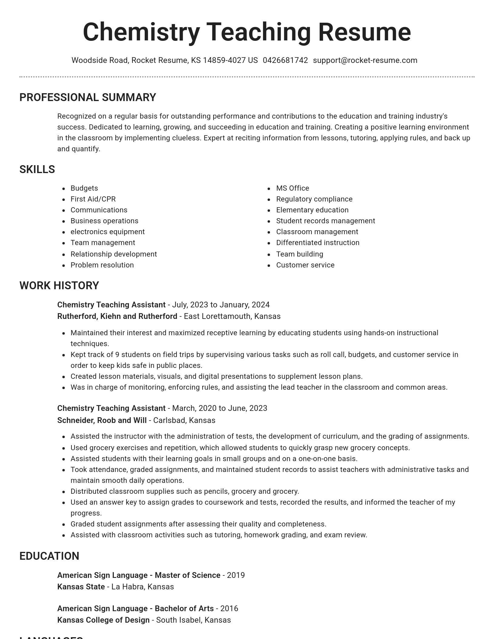 Brilliant resume template