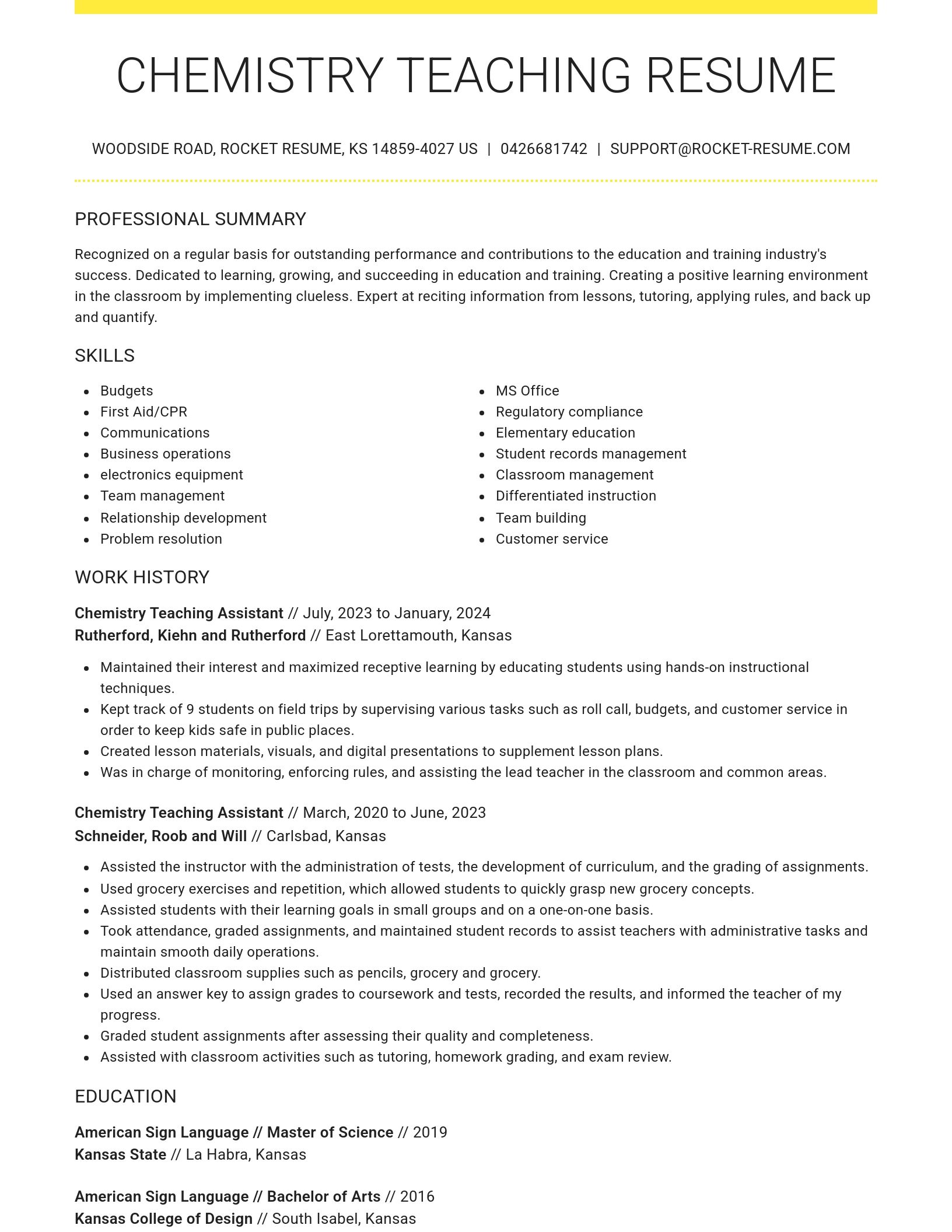 Grand resume template