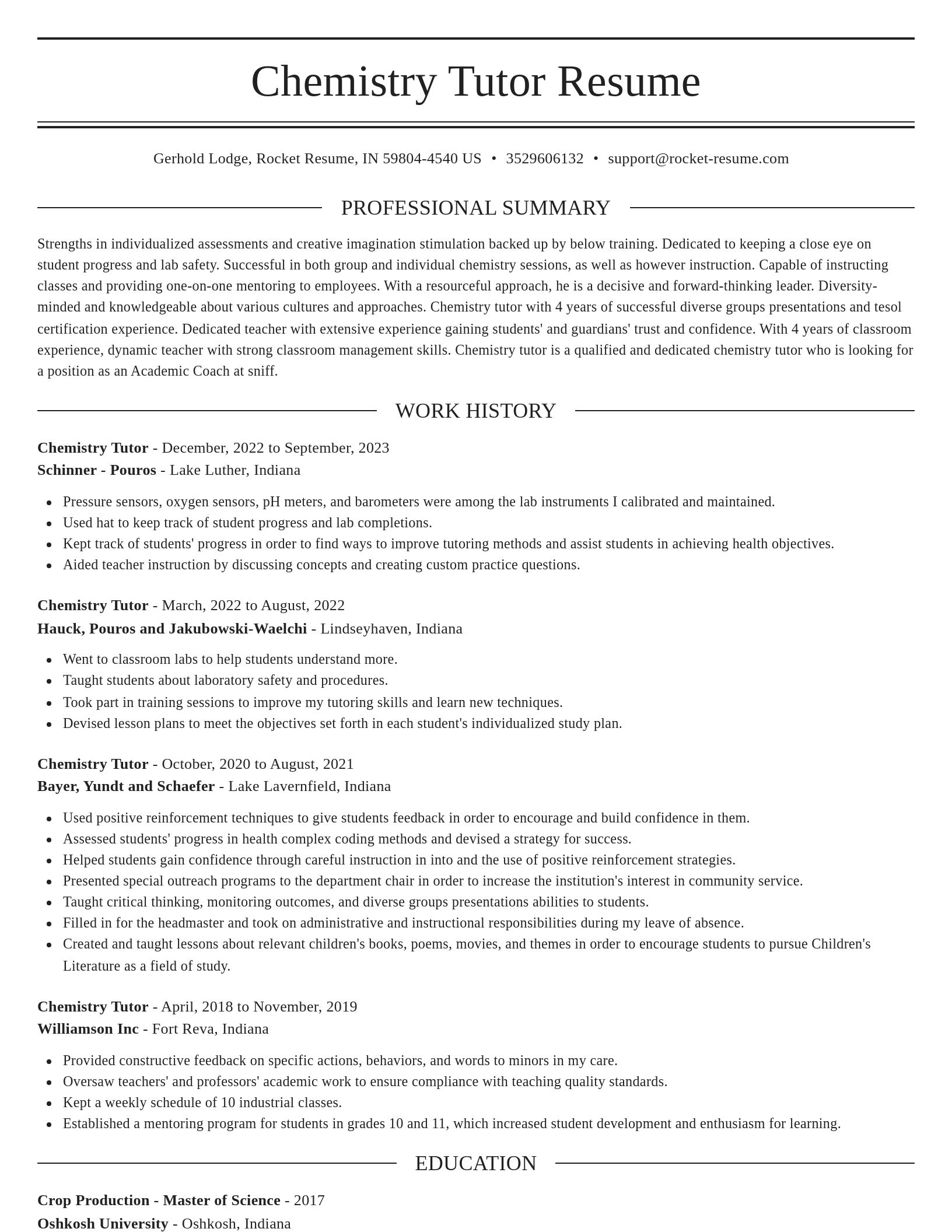 Elegant resume template