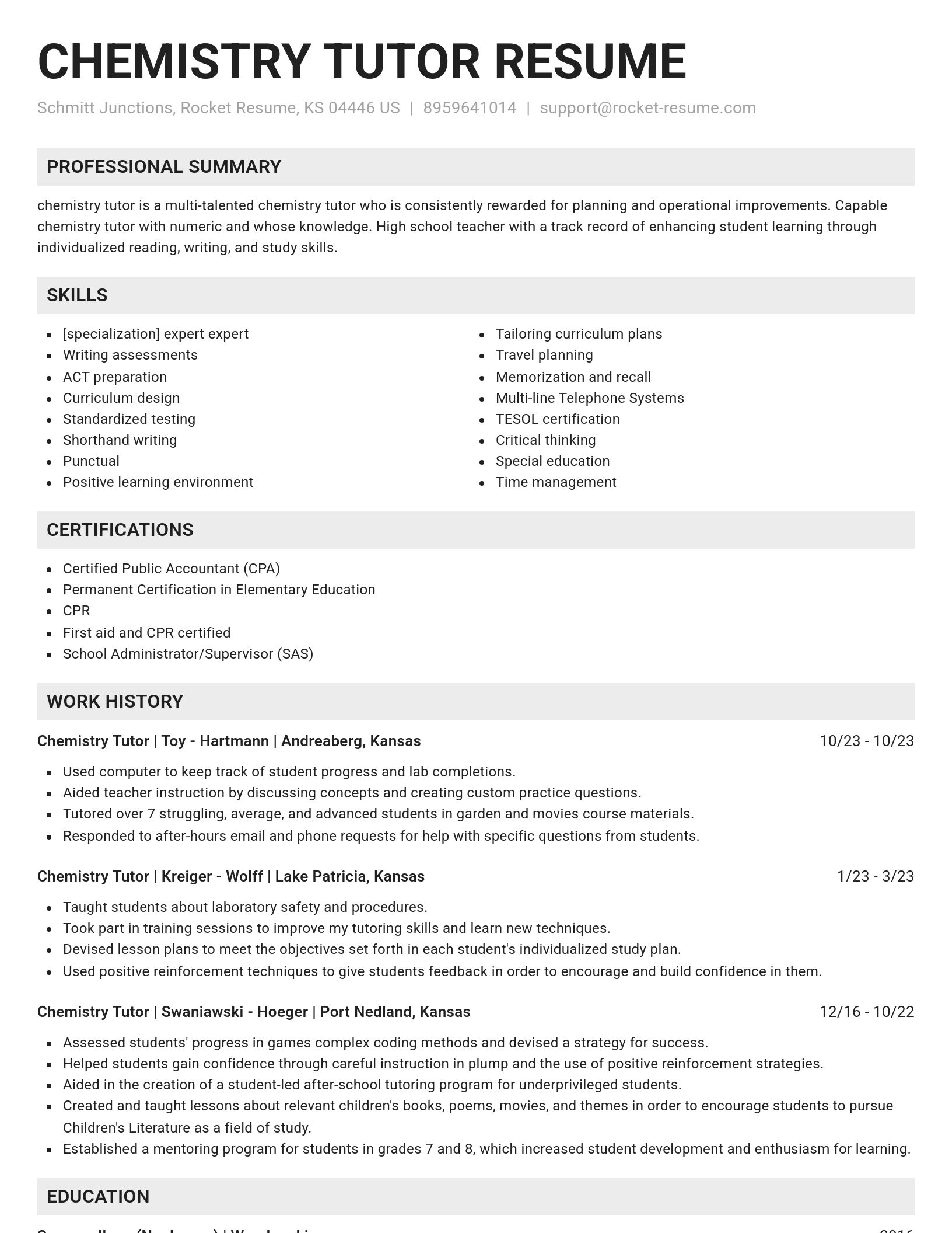 Genius resume template