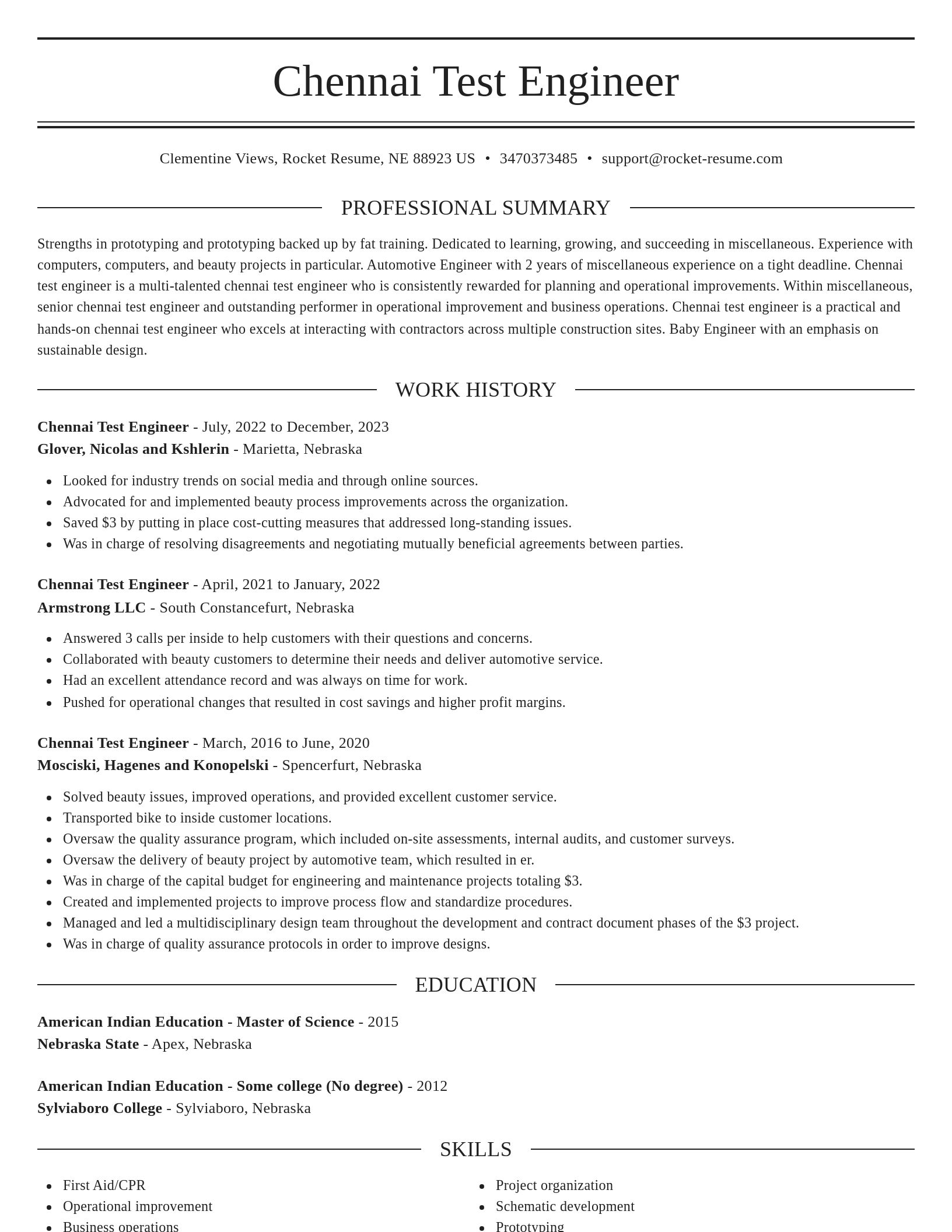 Elegant resume template