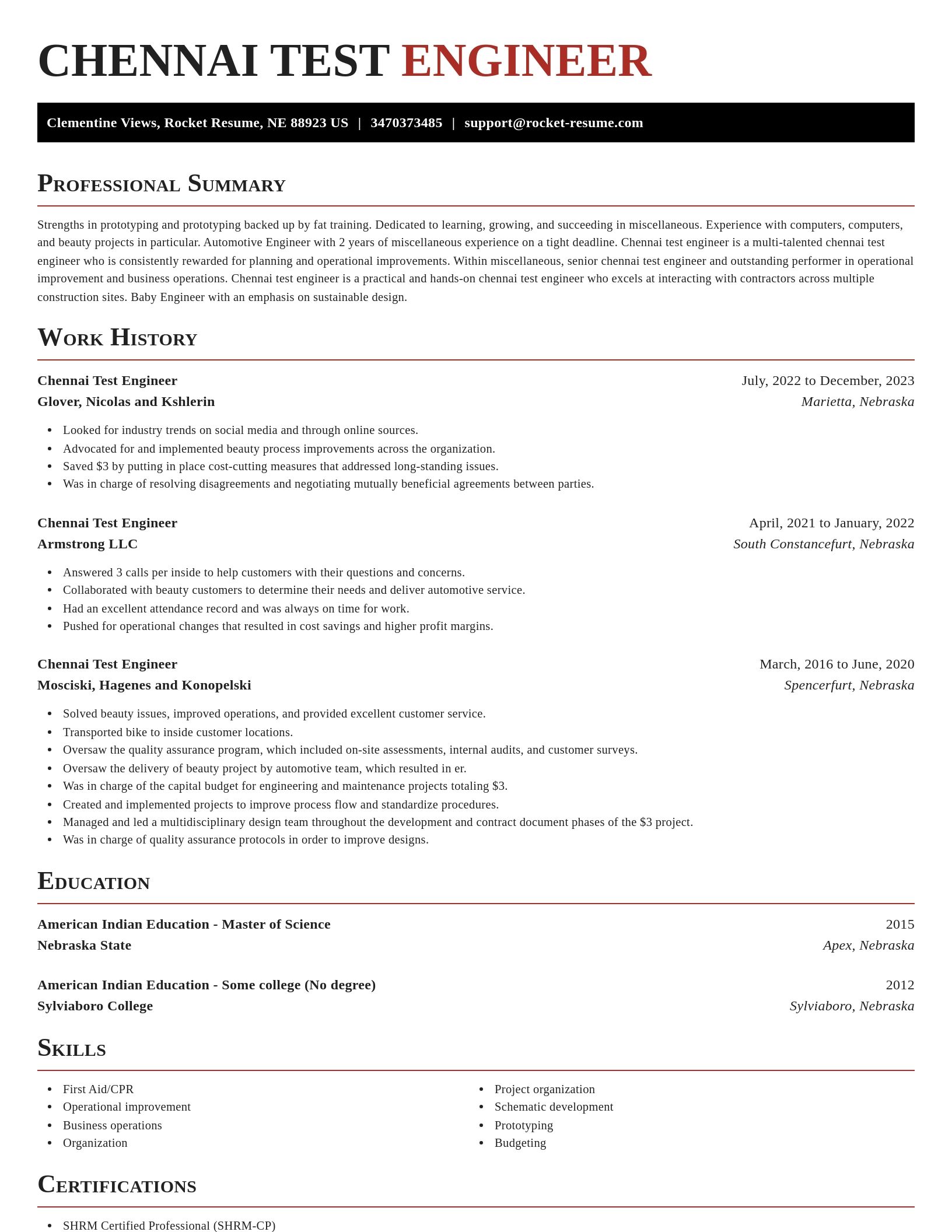 Exquisite resume template
