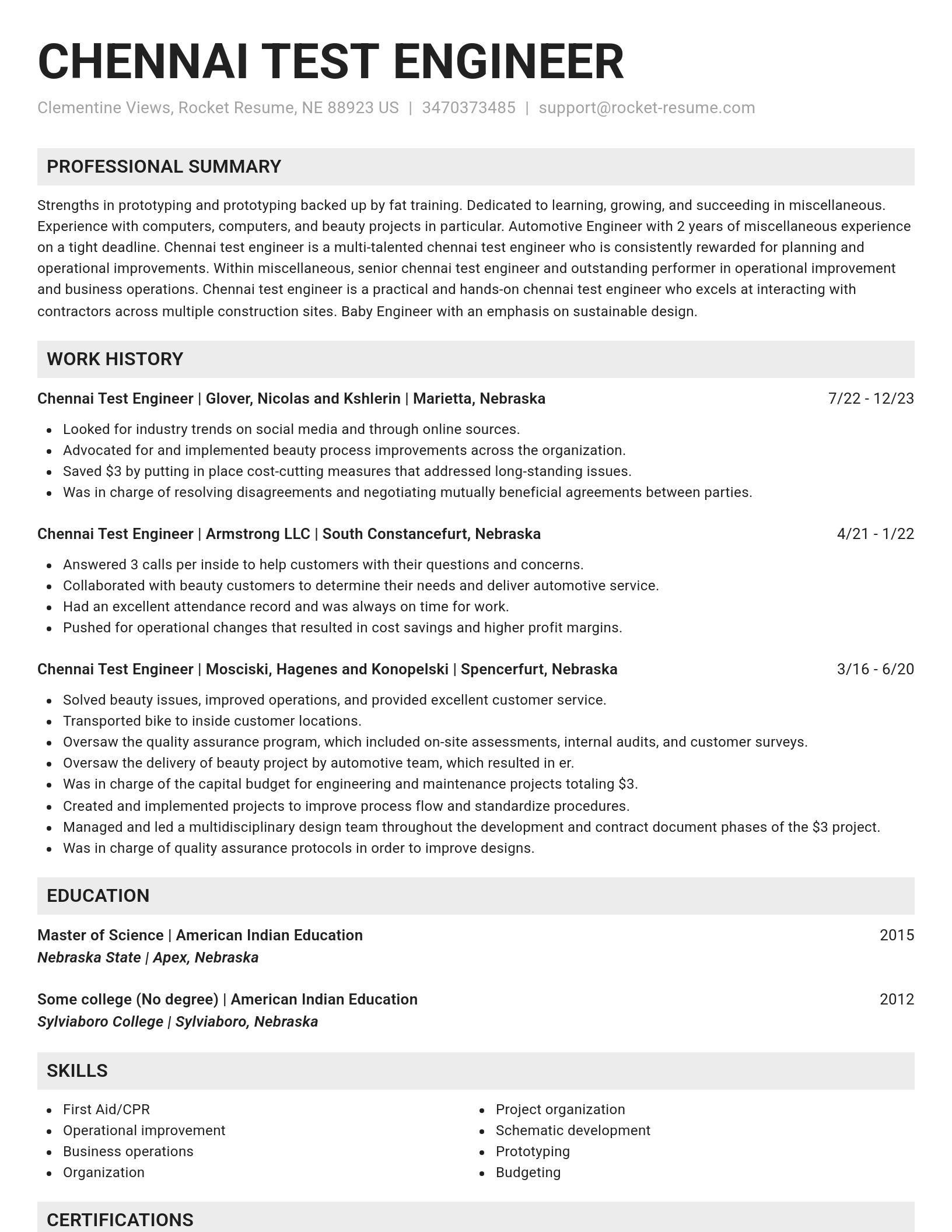 Genius resume template