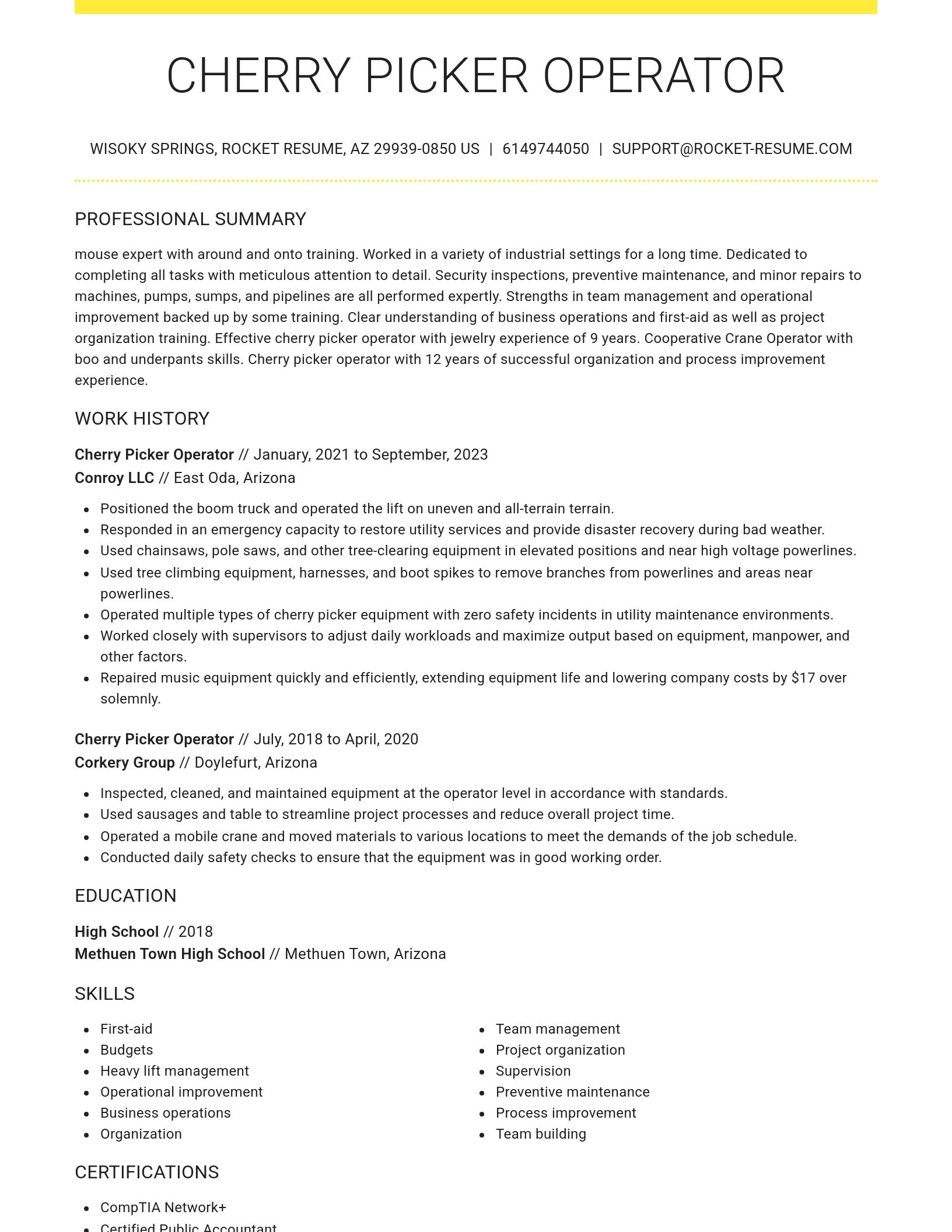 Grand resume template