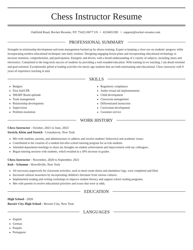 Elegant resume template