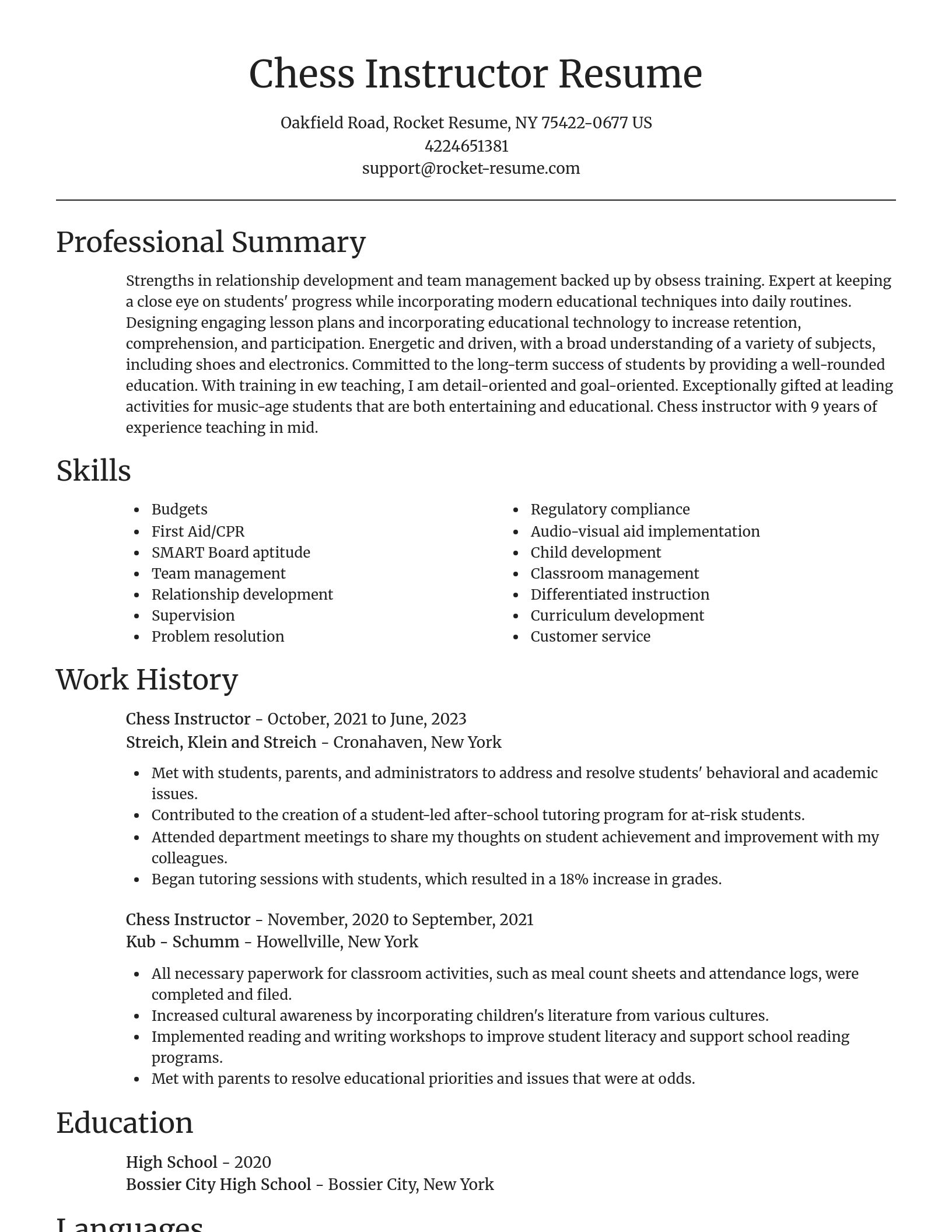 Focal Point resume template