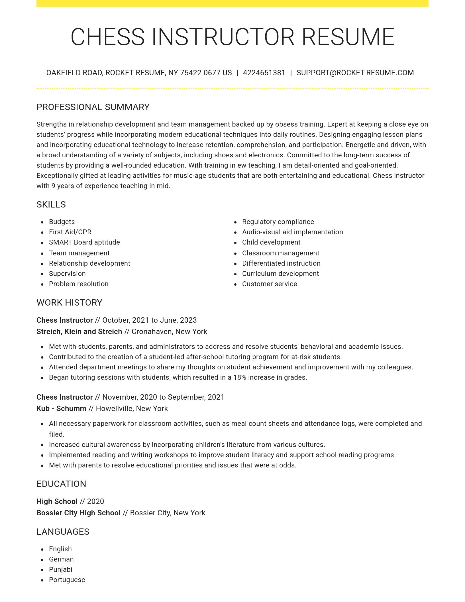 Grand resume template