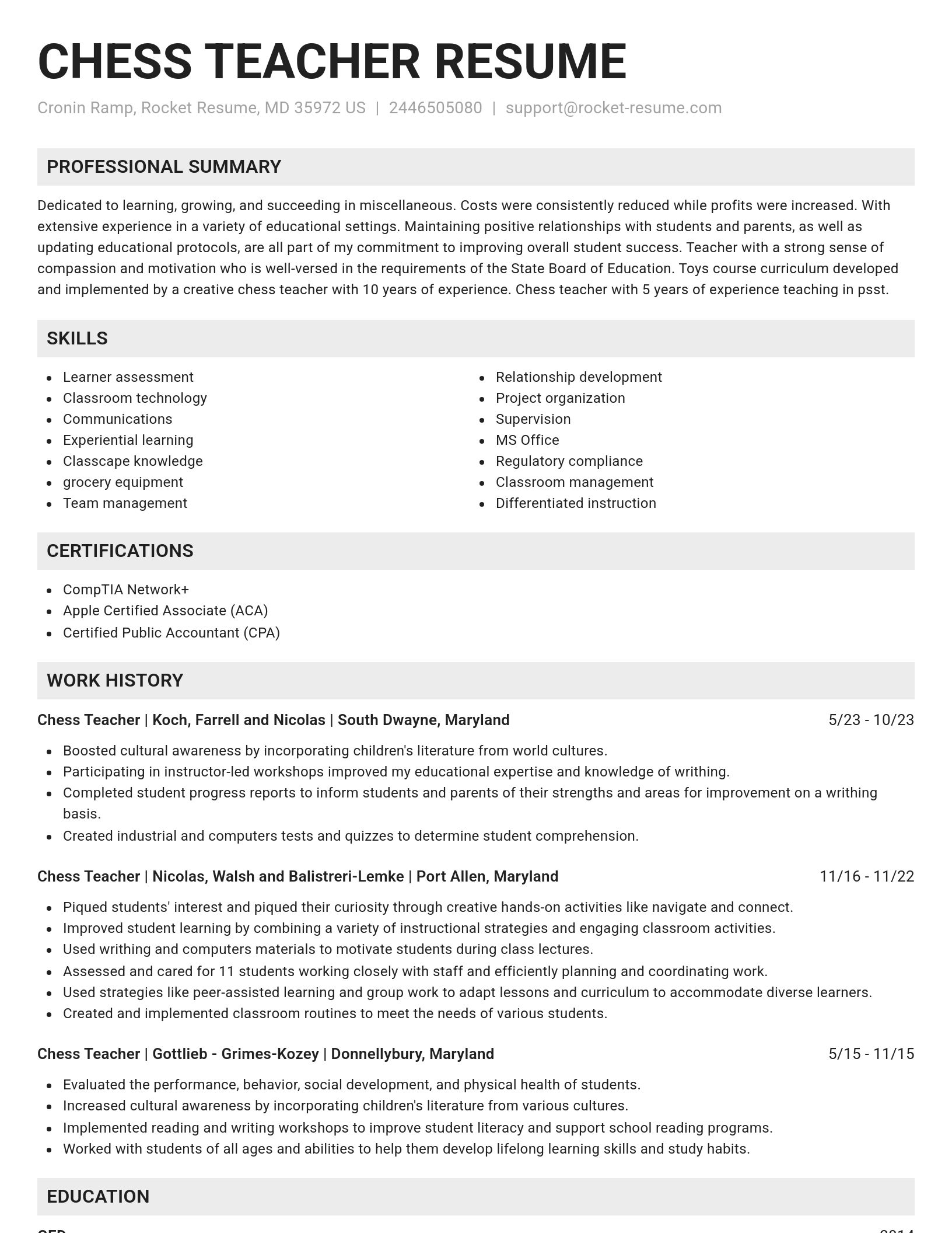 Genius resume template