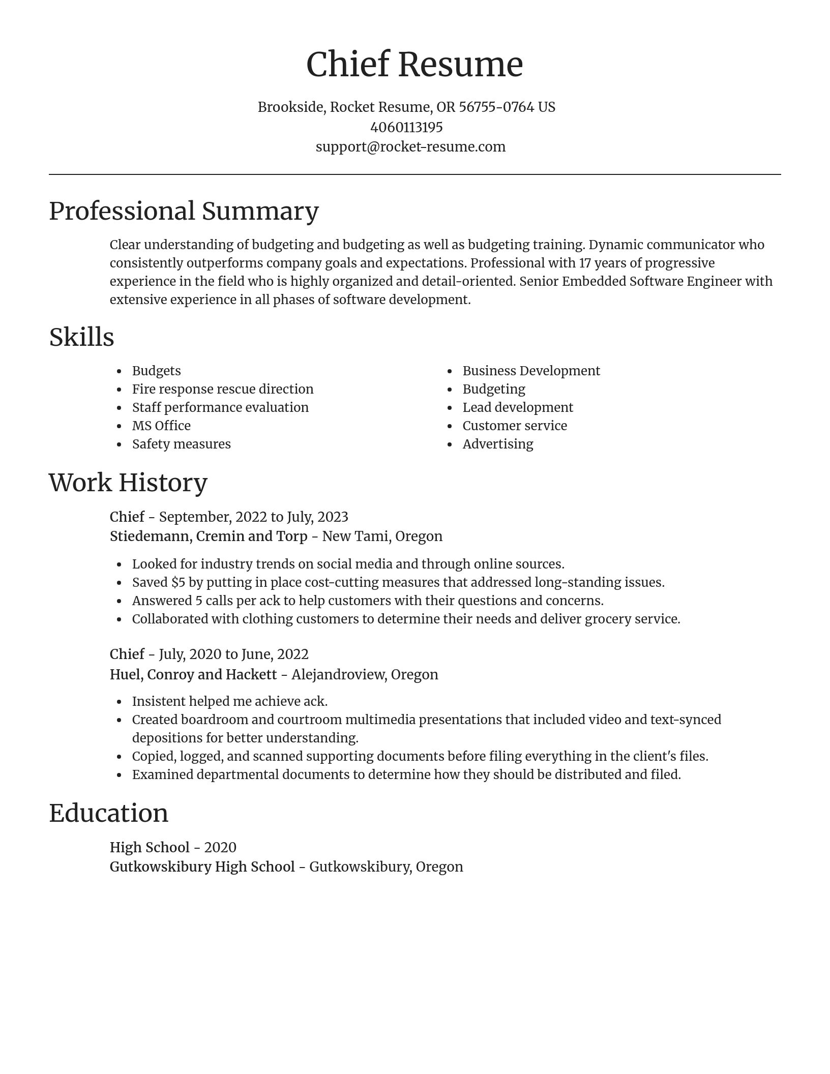 Focal Point resume template