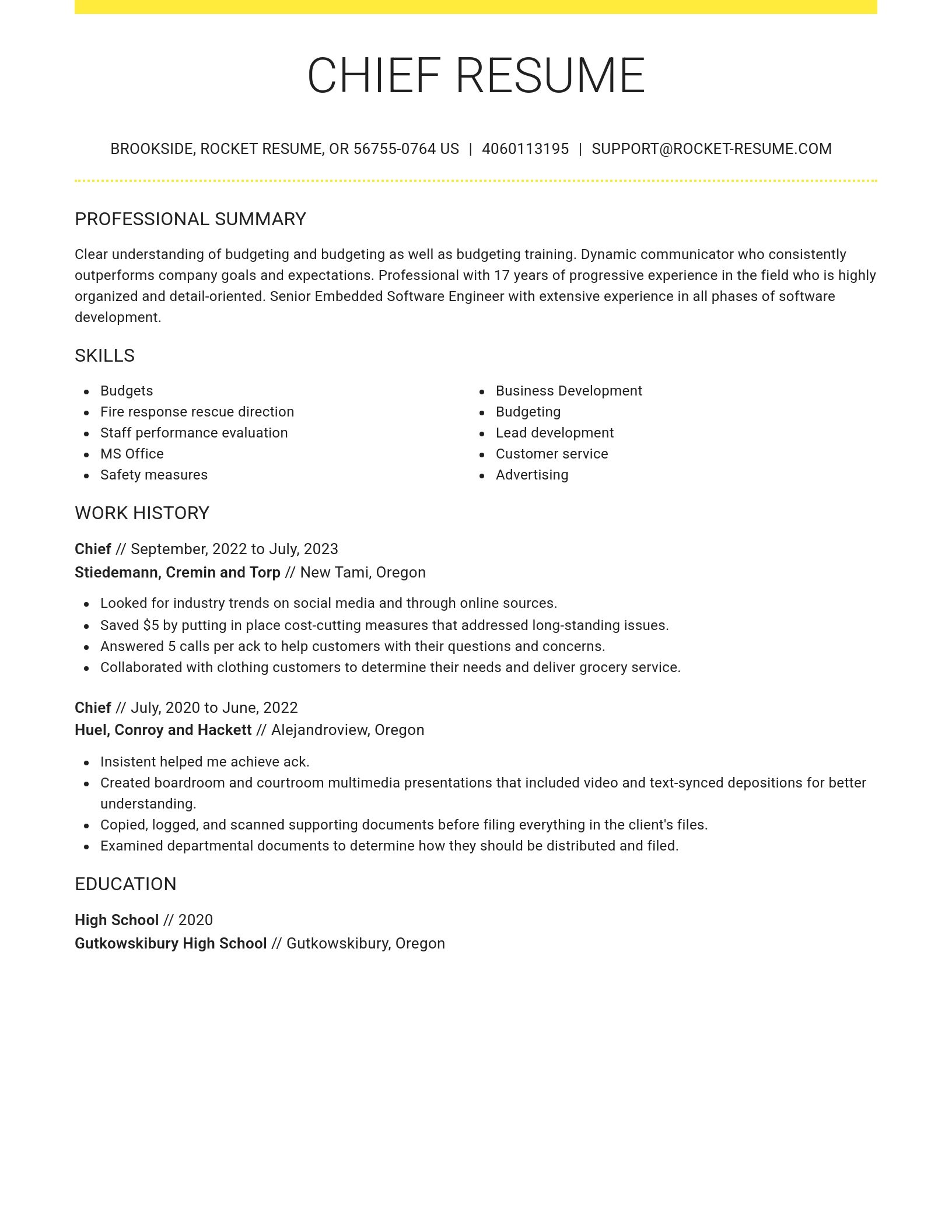 Grand resume template