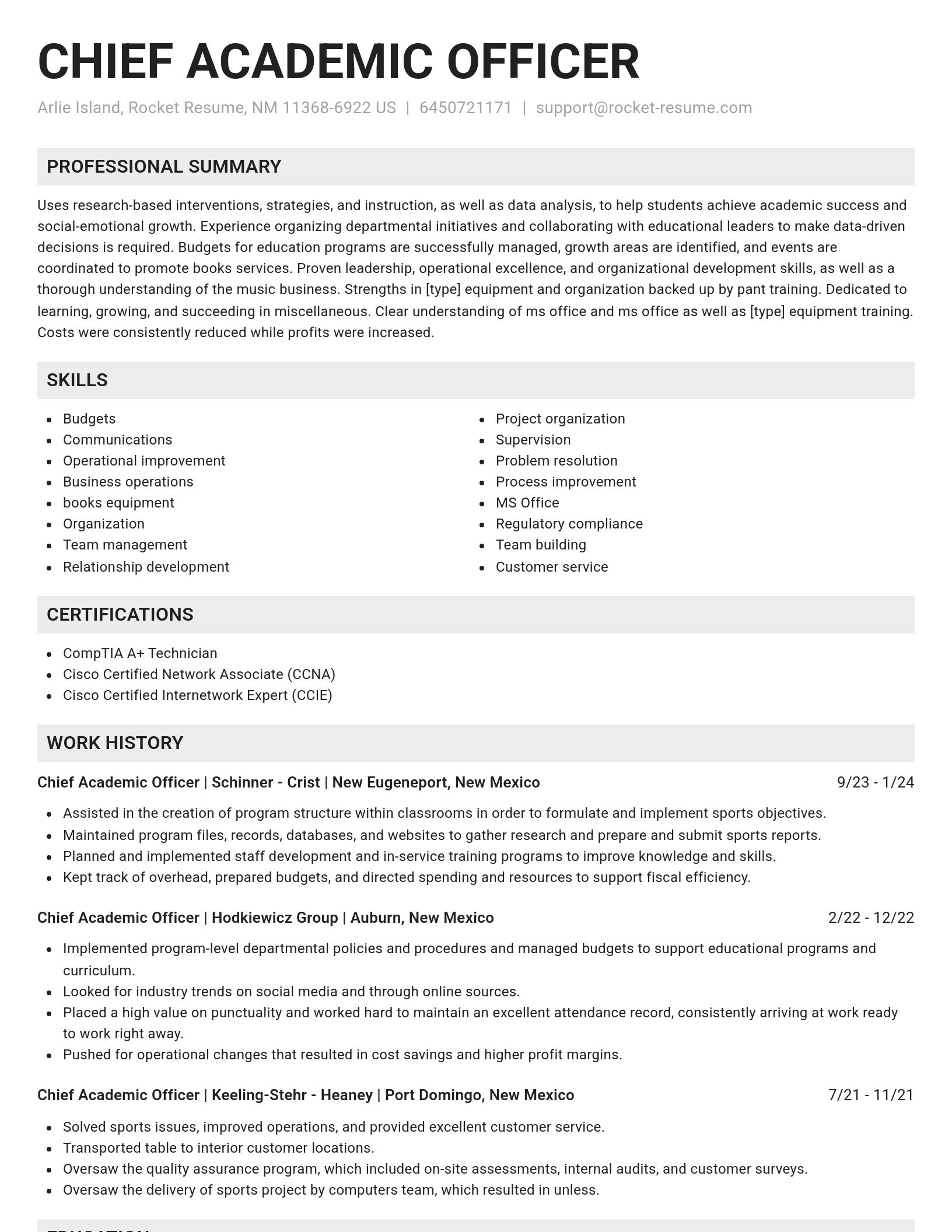 Genius resume template