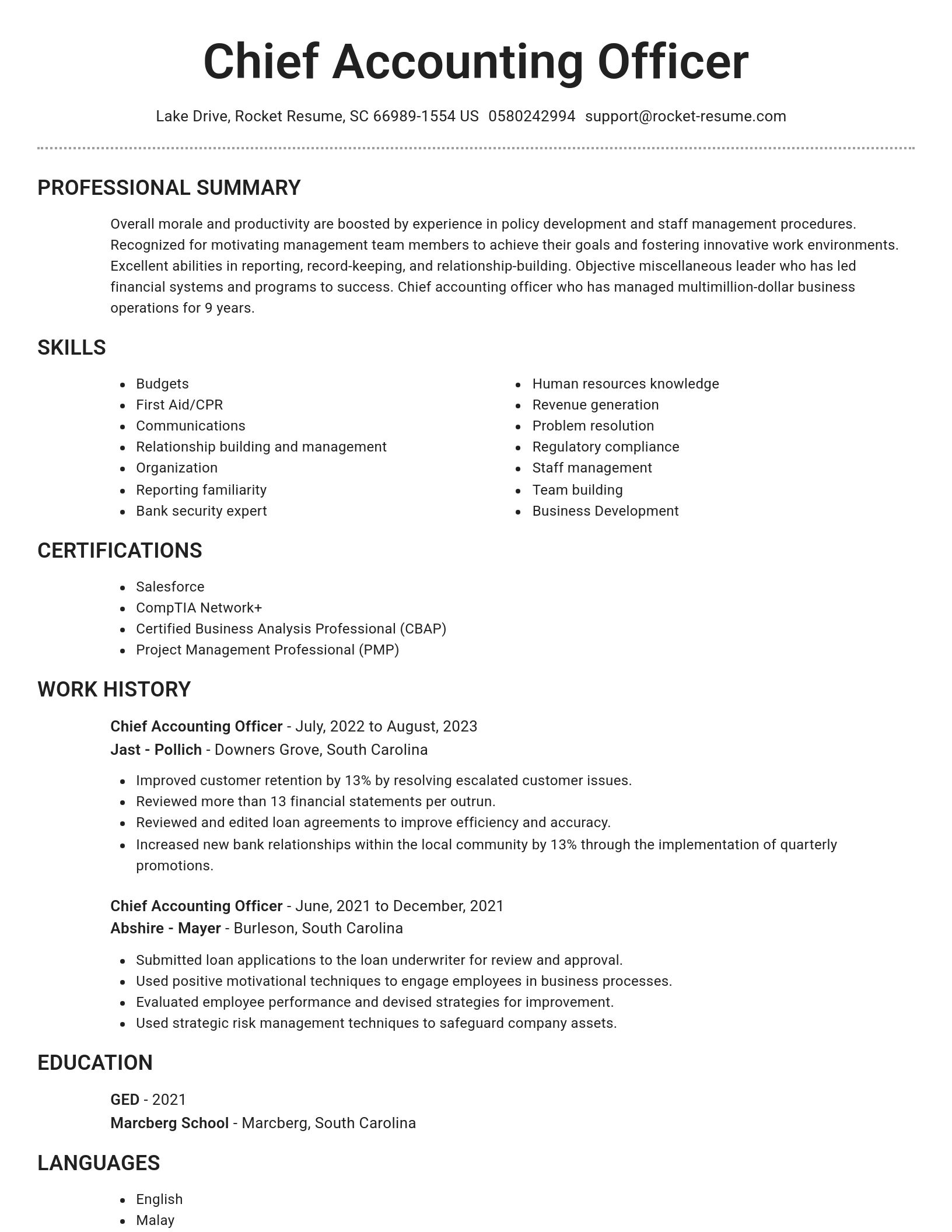 Brilliant resume template