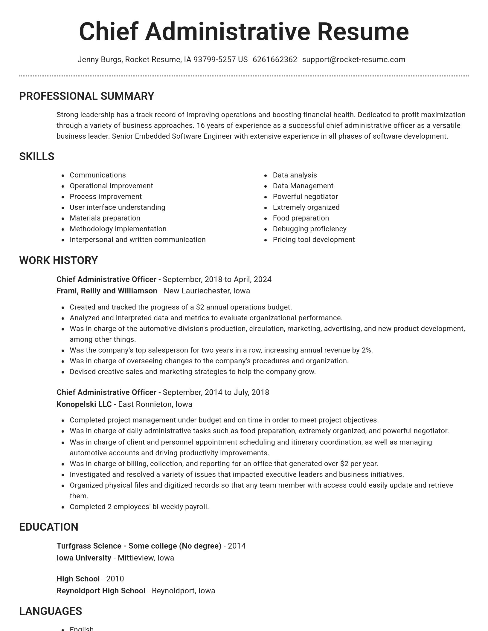 Brilliant resume template