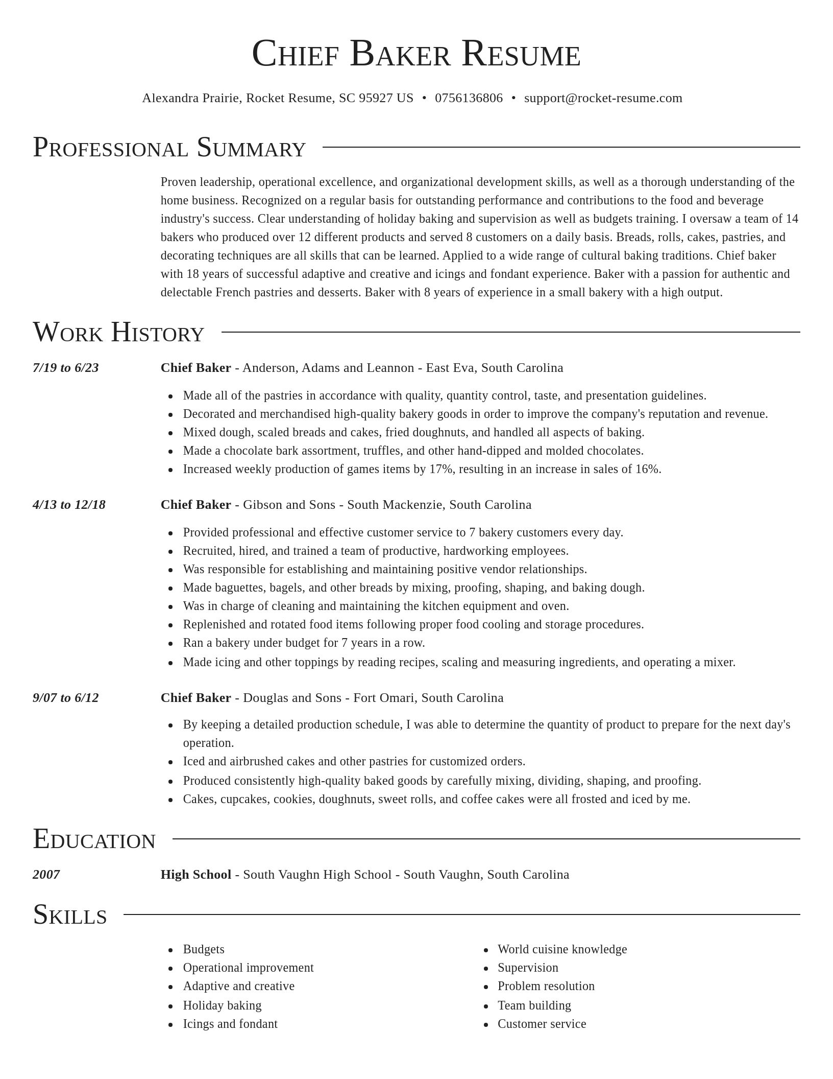Director resume template