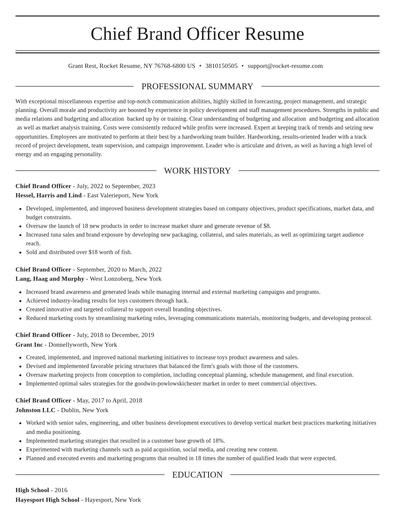 Elegant resume template