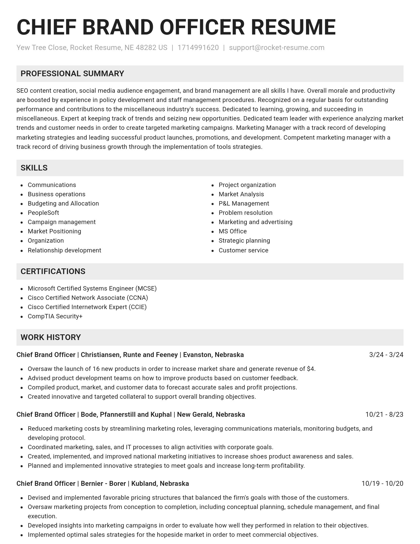Genius resume template