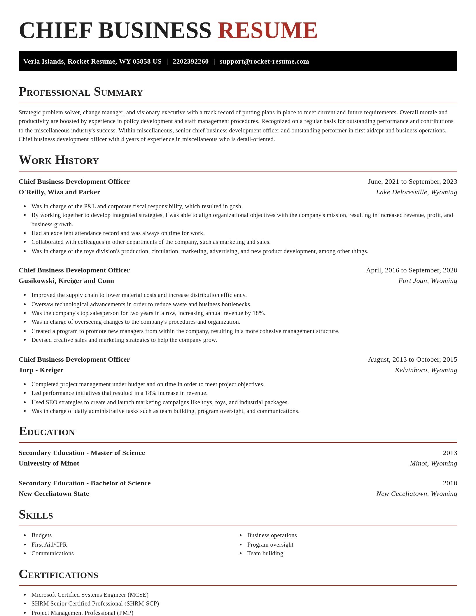 Exquisite resume template