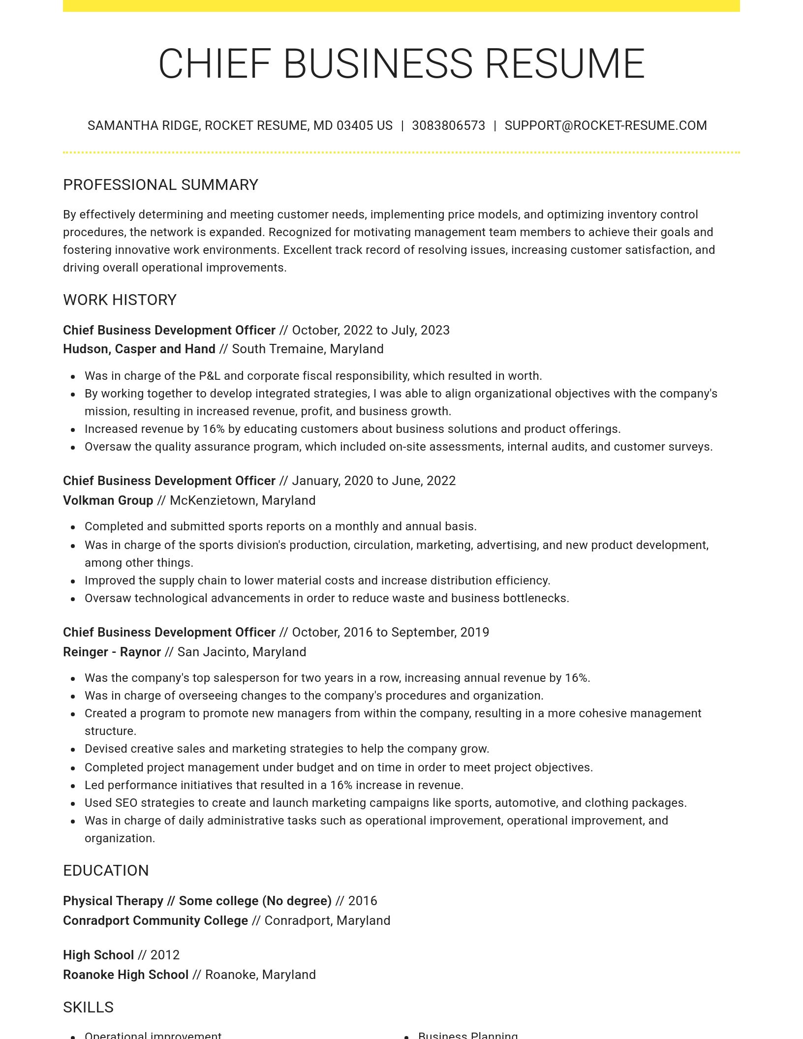 Grand resume template