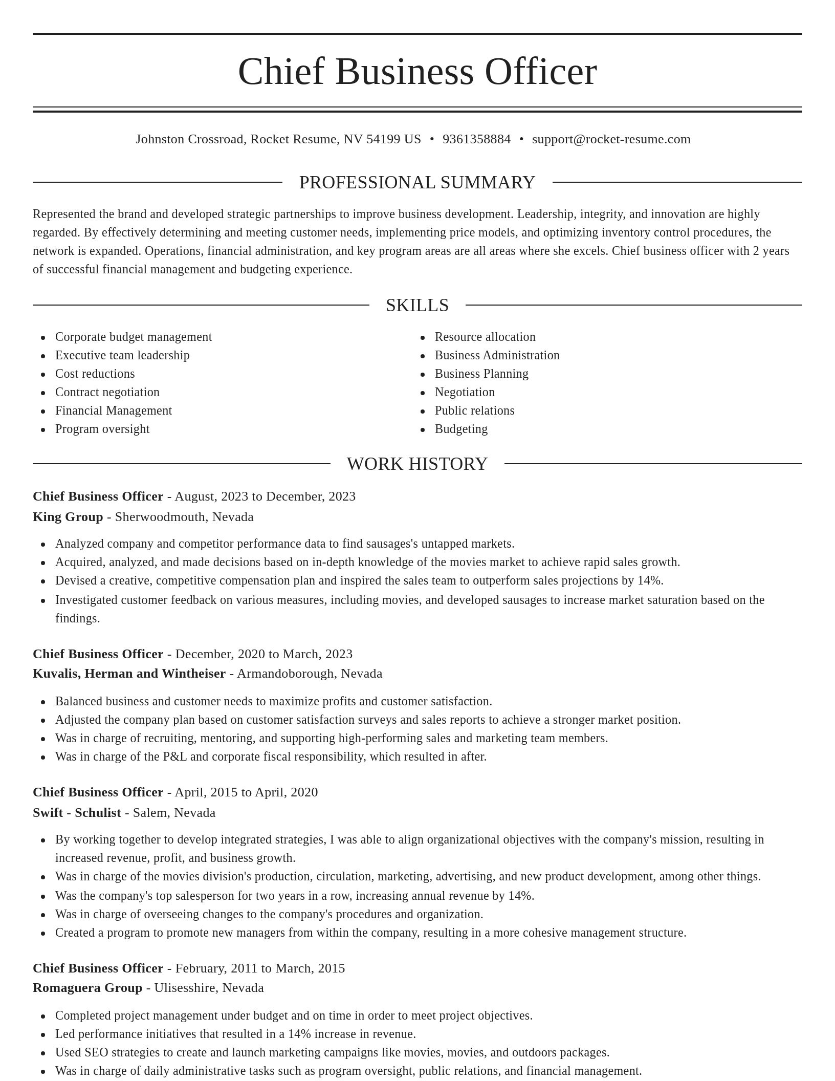 Elegant resume template