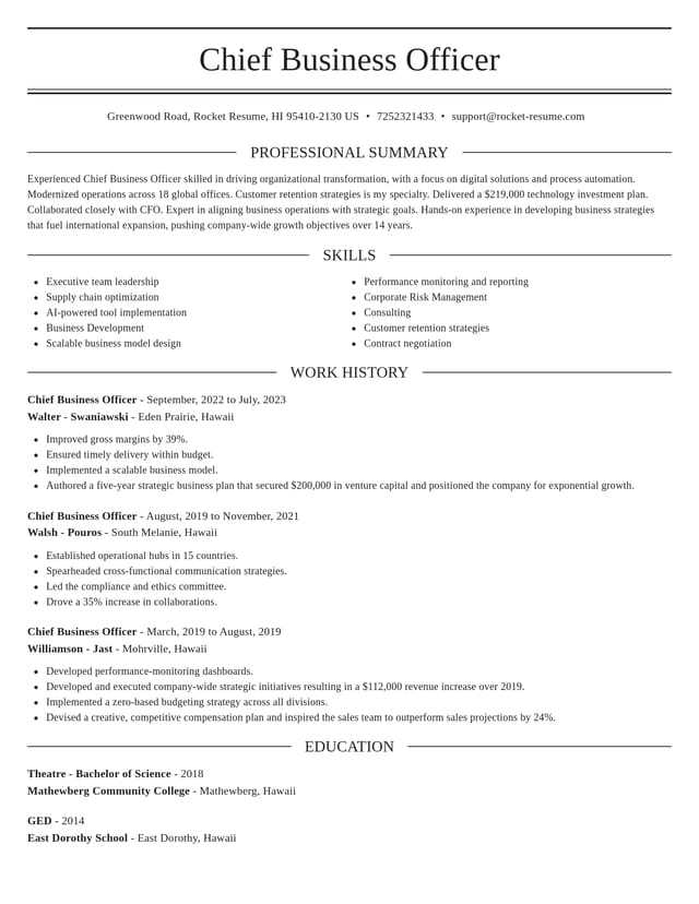 Elegant resume template