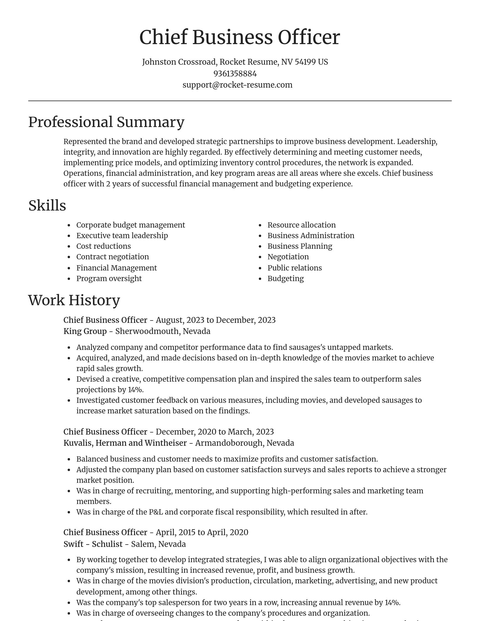 Focal Point resume template