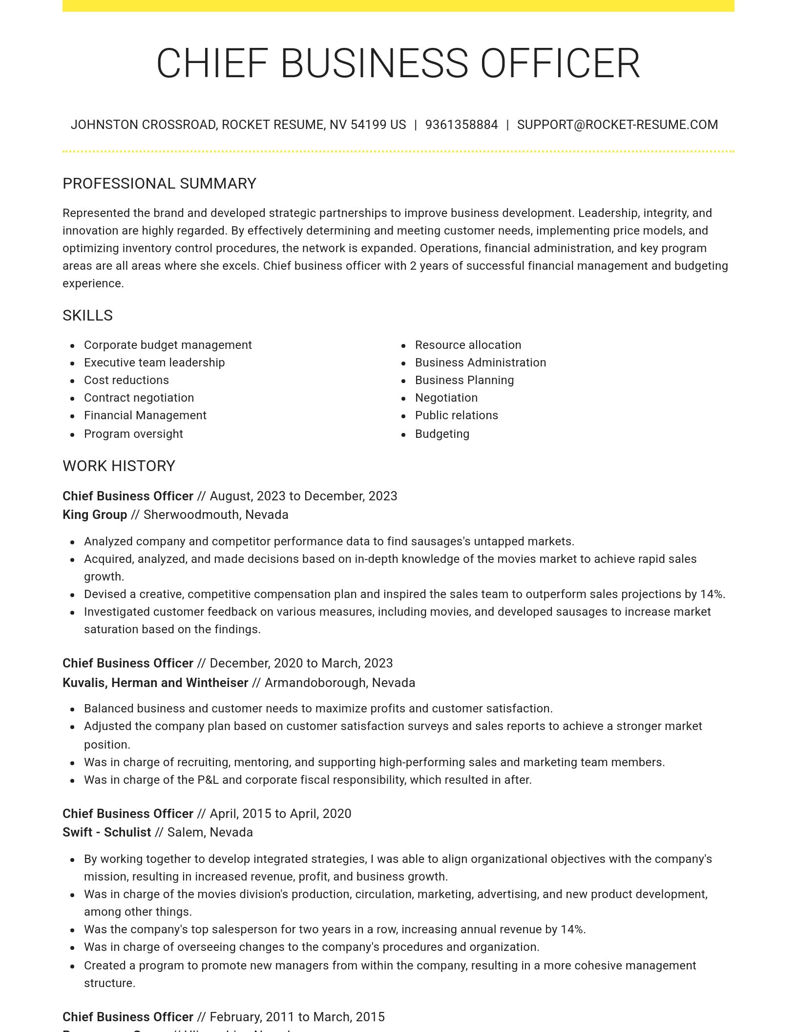 Grand resume template