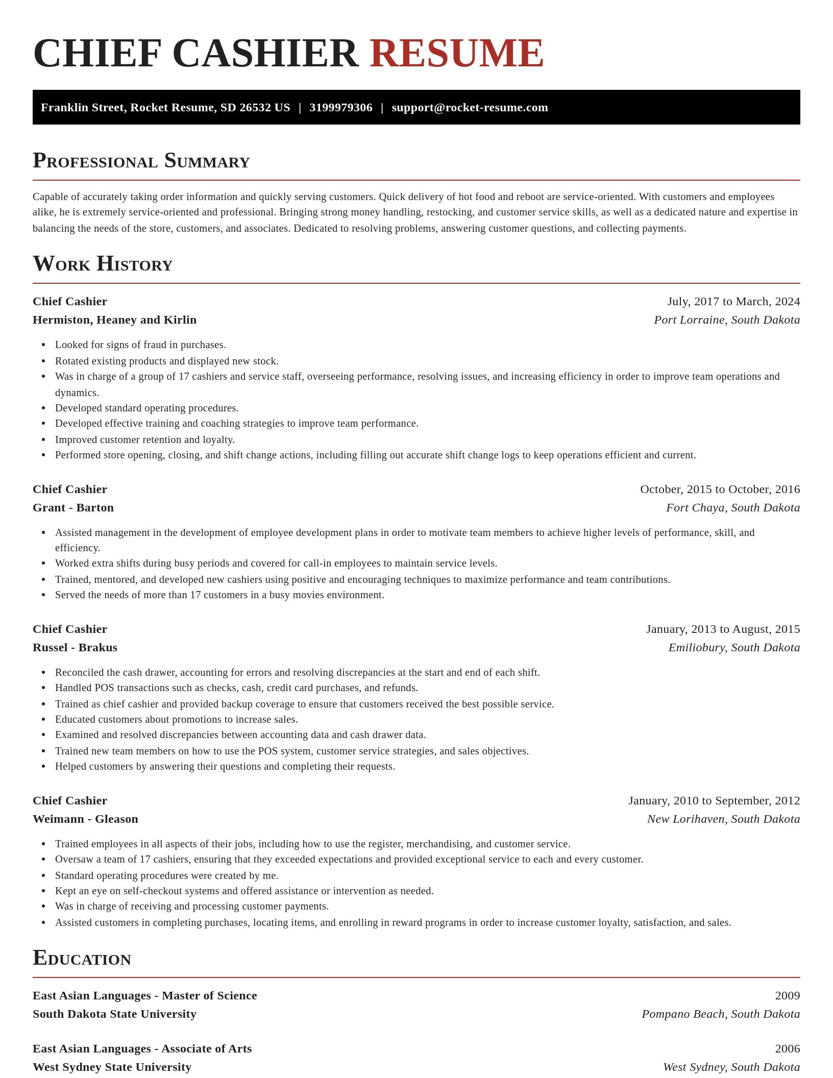 Exquisite resume template